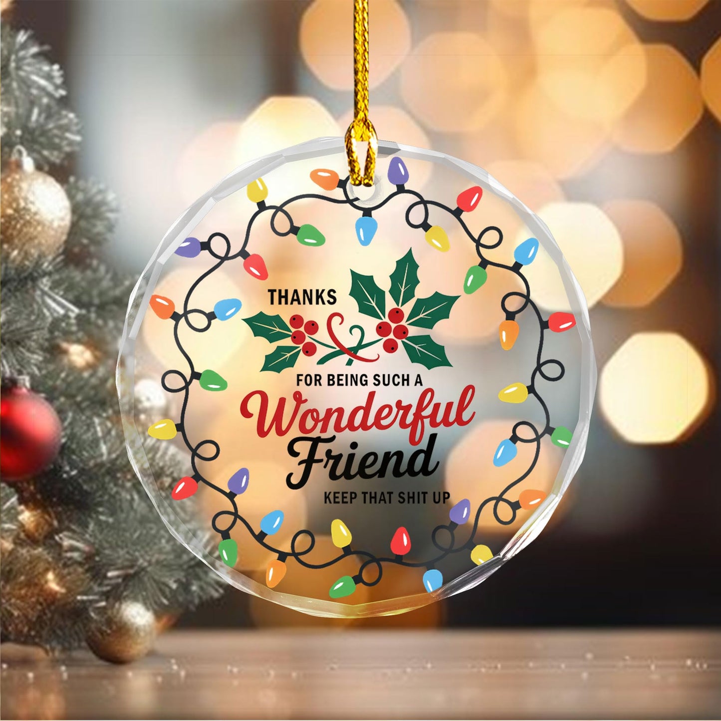 Best Friend Ornaments for Women - Friends Gifts 2025 - Friendship Gifts for Friend Female, BFFs, Besties, Soul Sisters, Friends Group Christmas Tree Decoration - Friendship Glass Ornament (FR2) BST220