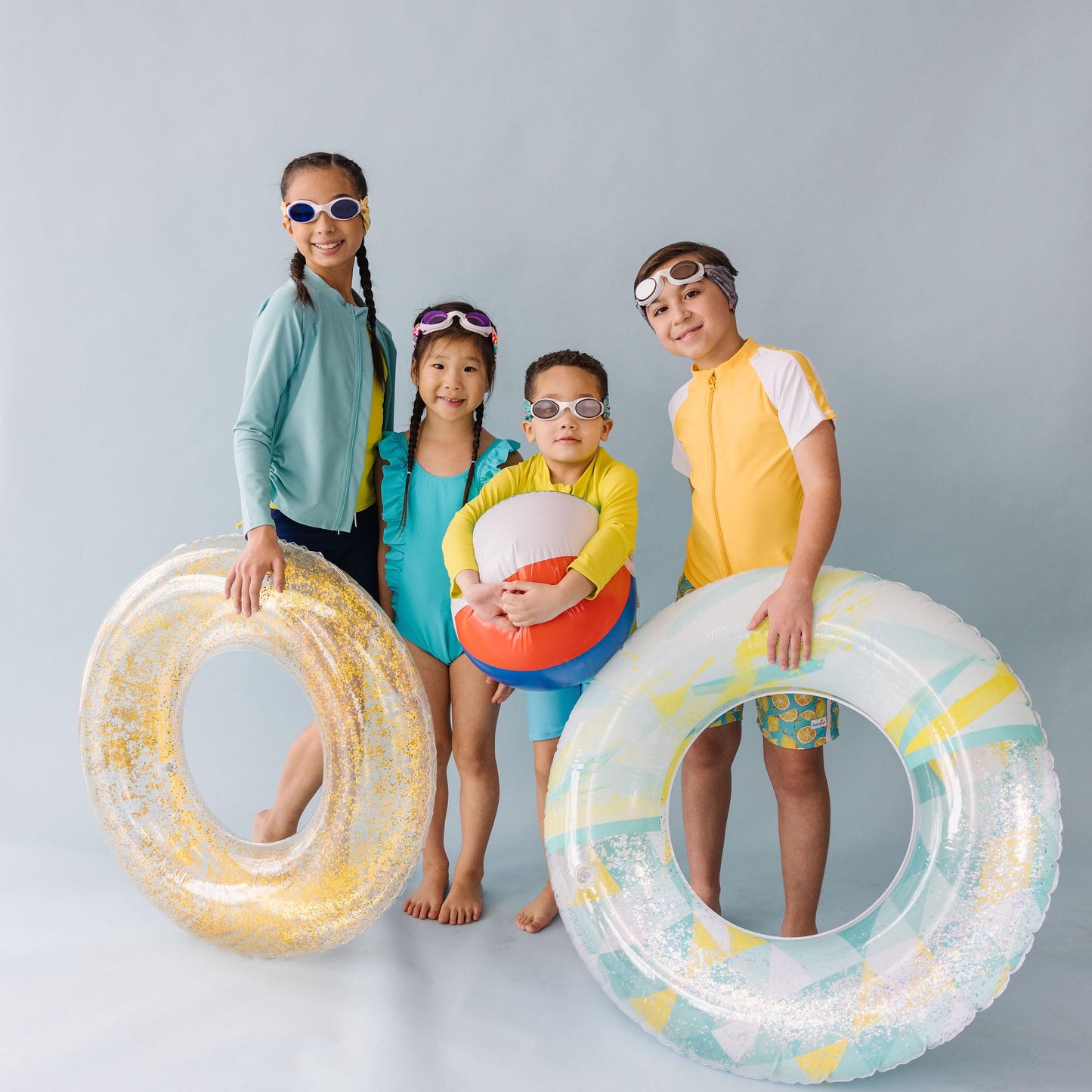 Splash Place SWIM GOGGLES with Fabric Strap -Fun, Fashionable, Comfortable - Adult & Kids Swim Goggles