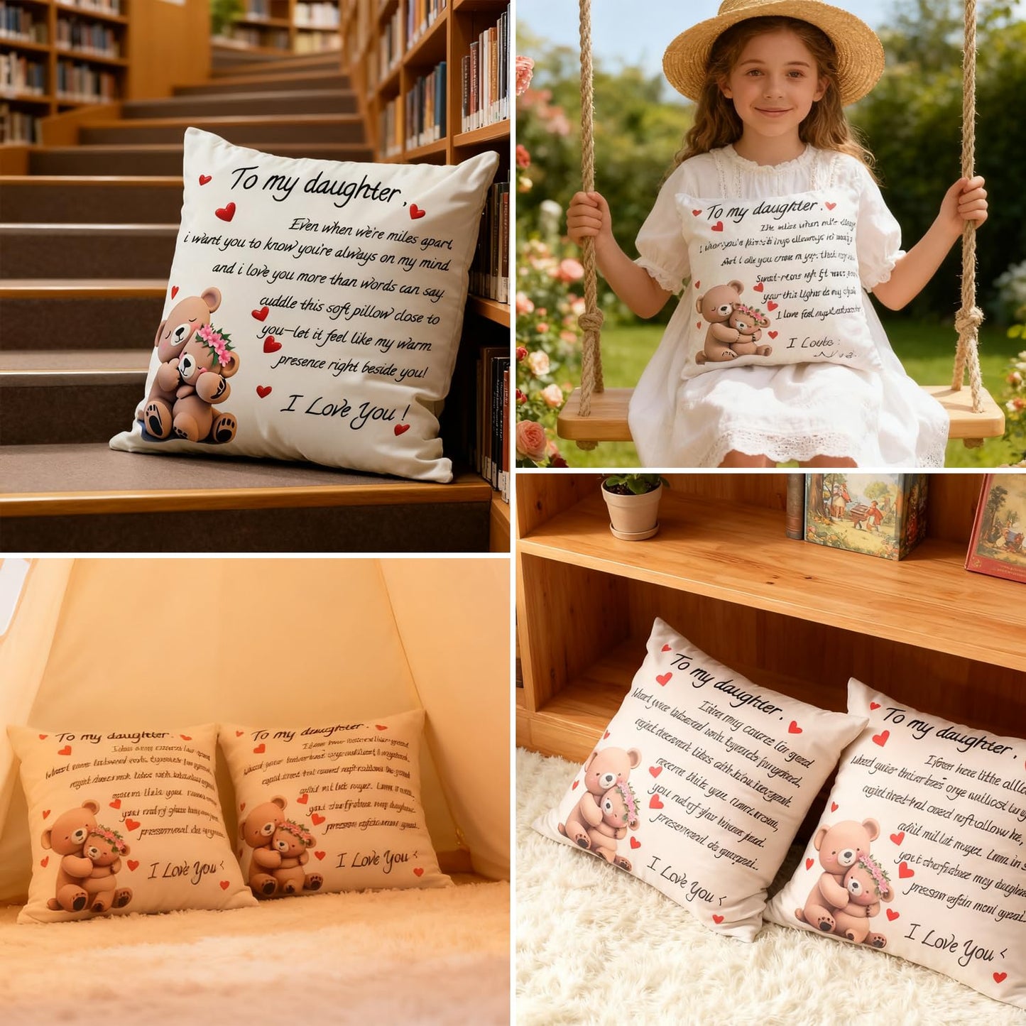 to My Grandmam Throw Pillow Cover - 18x18in Cushion Case, Machine Washable & Easy Care, Ideal for Sofa TV-Watching & Bedside Reading, Adds Warmth to Her Daily Life, Fits Bedroom/Living Room Decor WN420