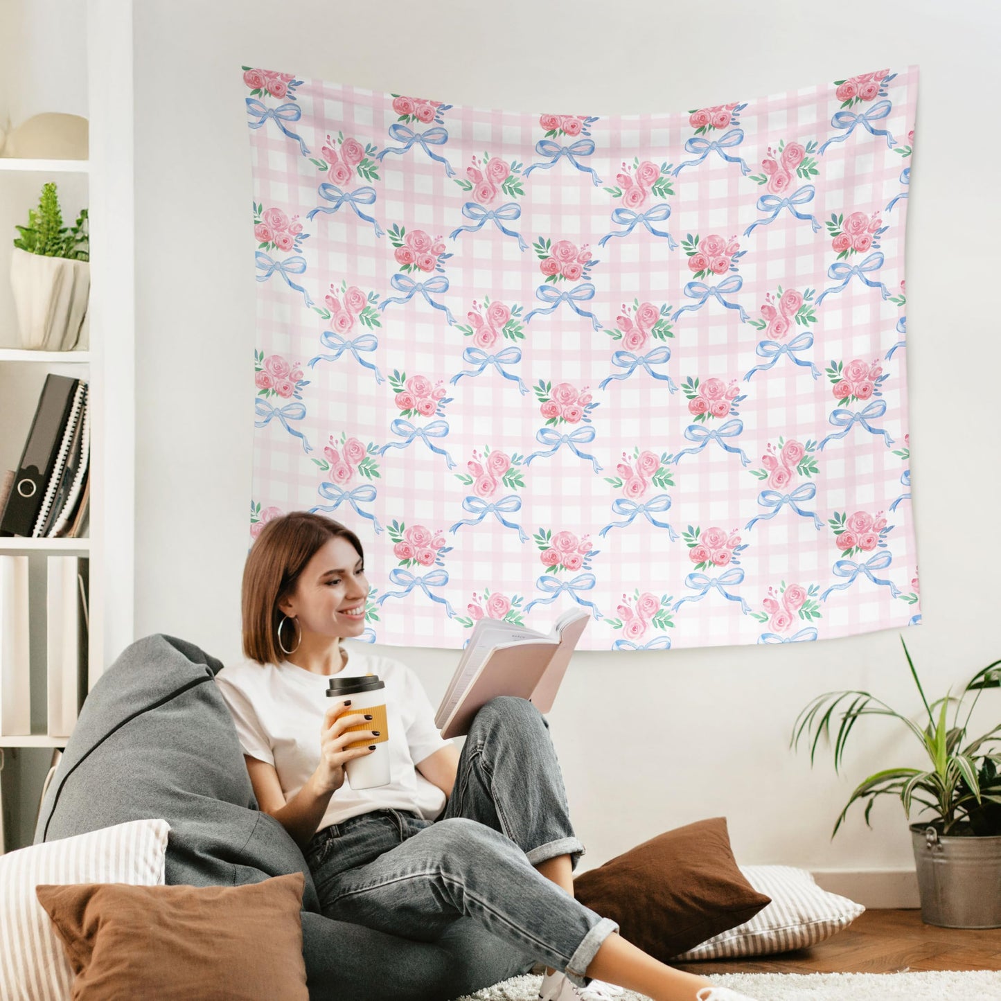 WARDOS Boho Rainbow Classroom Tapestry, Be Kind Motivational Tapestry Wall Hanging, Boho Pastel Rainbow Wall Blanket Decor for Classroom Kids Room Nursery Playroom, 50x60 Inch WN420