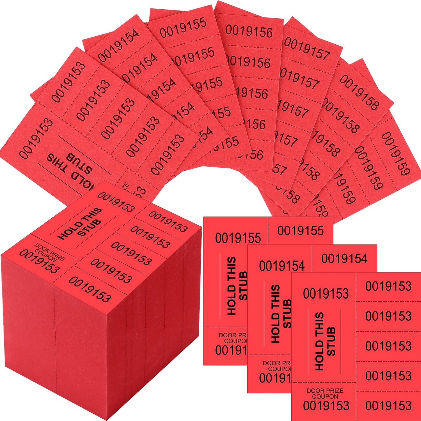 Kosiz 504 Sheets 25 Bid Raffle Ticket with Different Numbers Per Sheet Chinese Auction Tickets for Events Church Basket Auction Silent (Light Green)
