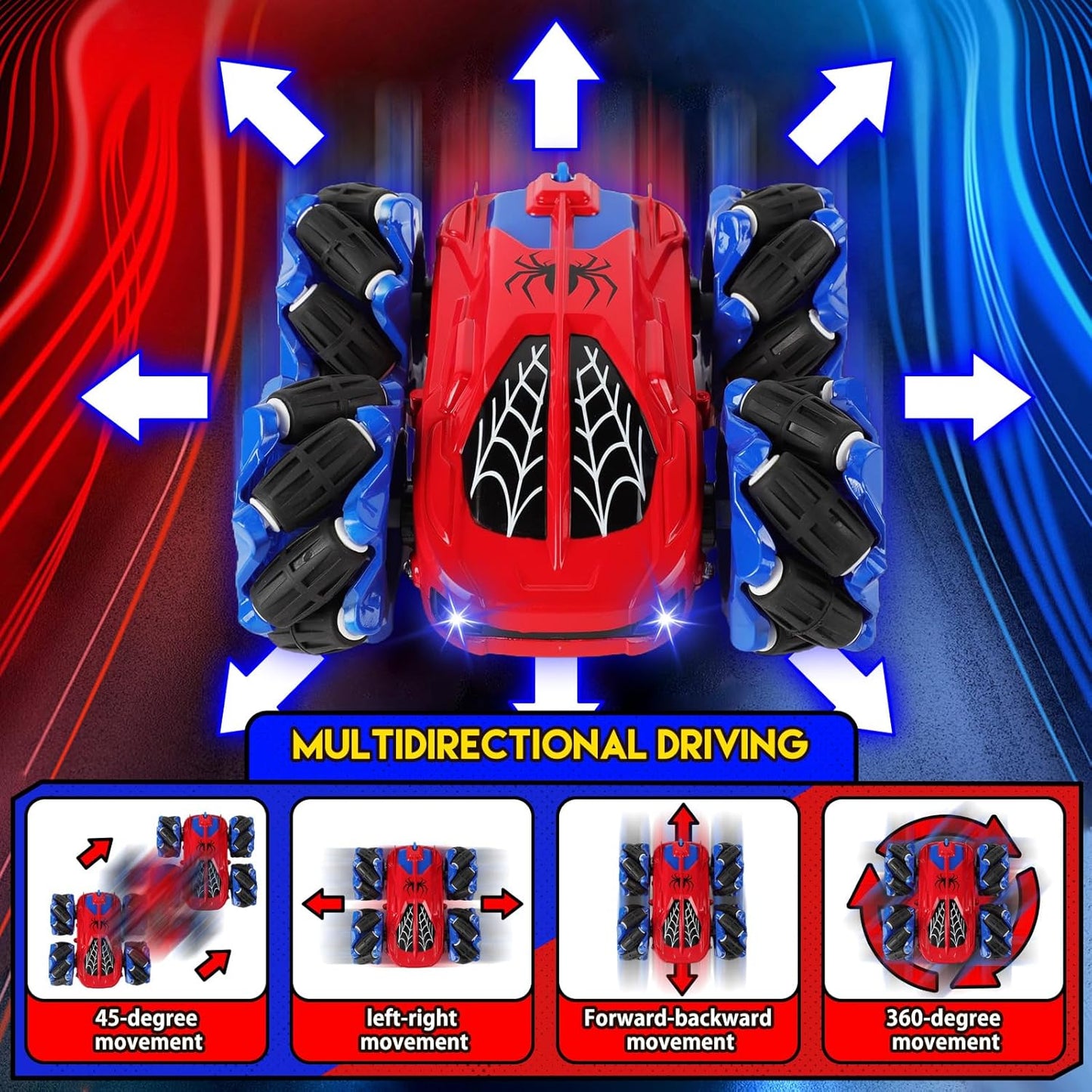 LEEFEI Stunt Car Spider Remote Control Cars for Kids 64