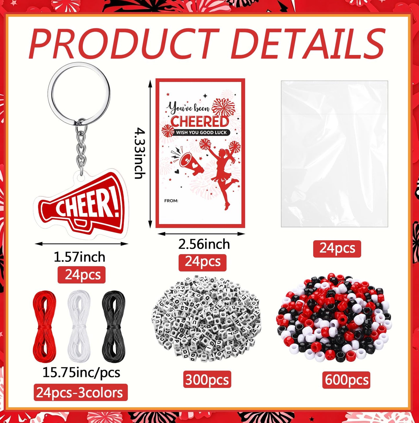 Suncalla 984 Pcs 24 Set Dinosaur Nugget Keychain Making Kit DIY Valentine's Key Chain Crafts Bead Adjustable Letter Beads Cards Strings Kit Gift Backpack Accessories Party Favors(Cute Color) WN420
