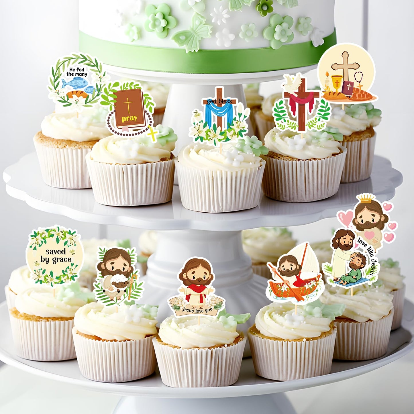 Baseball Birthday Party Decorotions - 24 PCS Ice Cream Drip Baseball Theme Cupcake Toppers, Boys Girls Sports Birthday Party Decorotions Supplies BST326L
