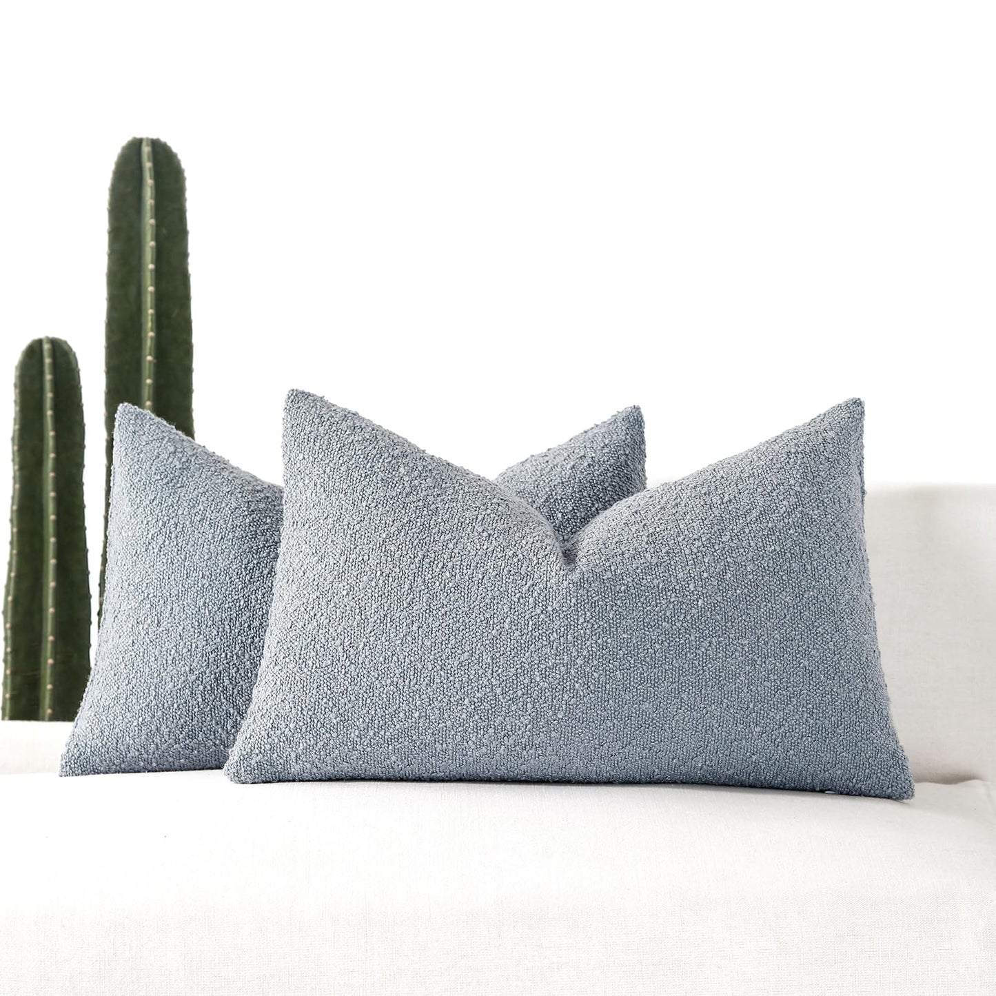 18x18 Boucle Throw Pillow Covers, Set of 2, Camel BST202