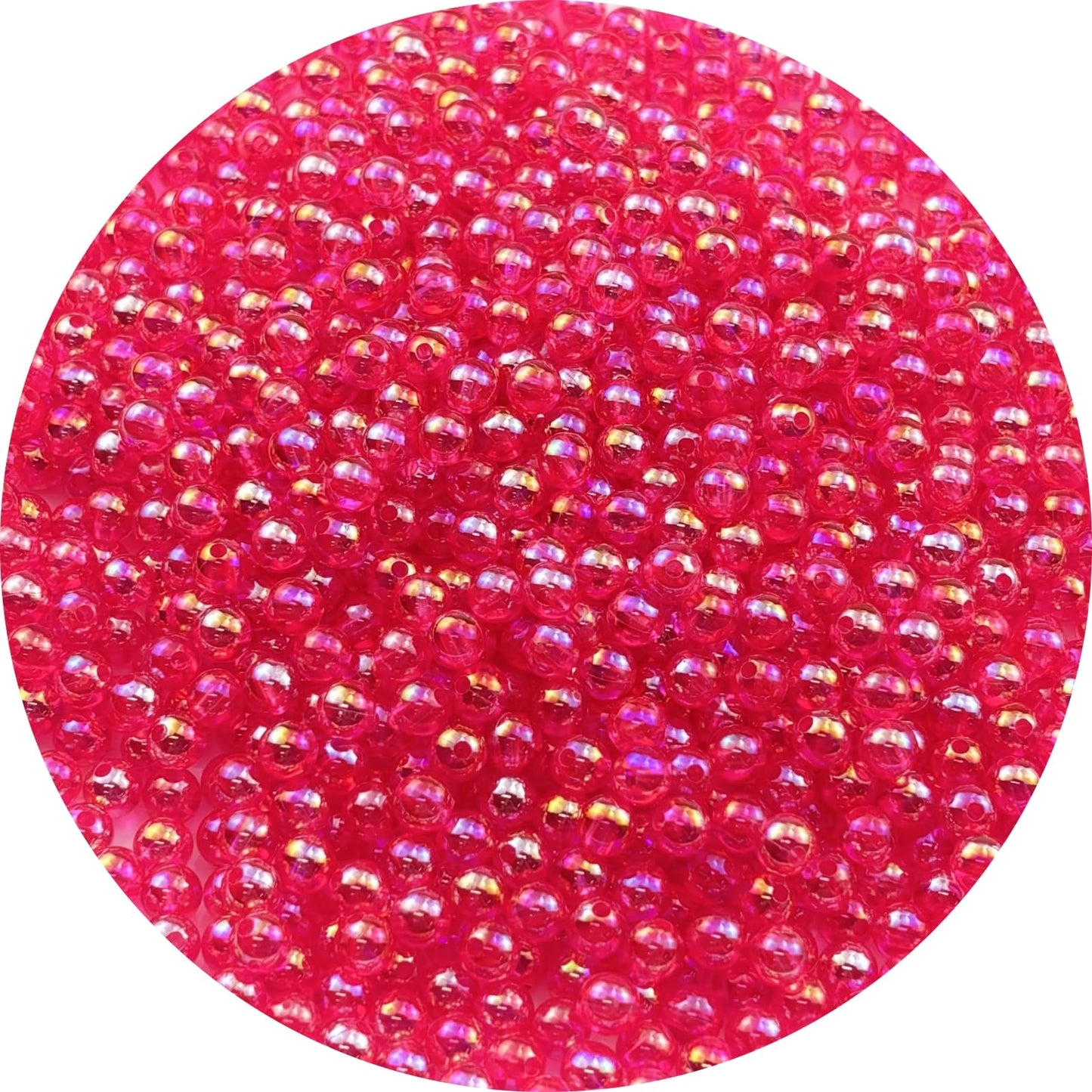 2000pcs 4mm Acrylic Round Beads AB Colors Acrylic Beads Round Spacer Beads with Hole for DIY Bracelet Necklace Jewelry Making Supplies Handmade Craft(Green AB) BST220
