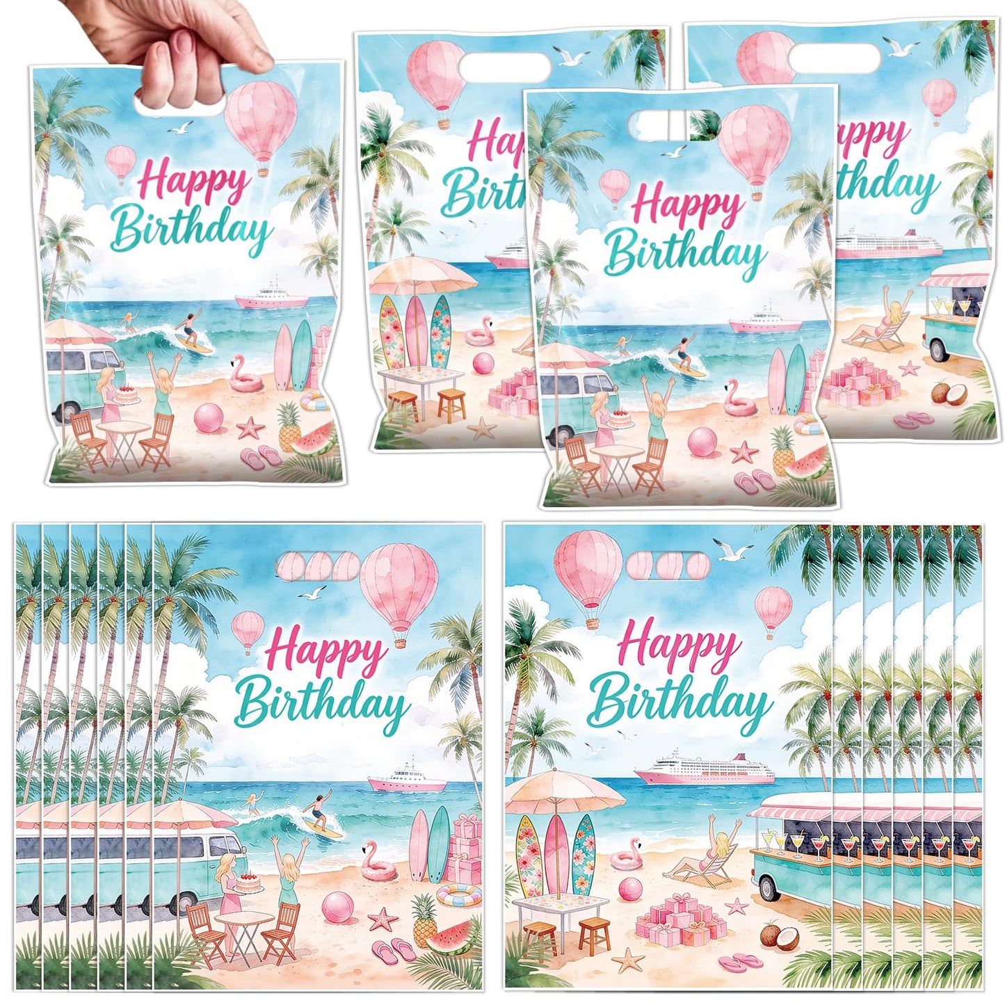 Falueqg Frog Party Favor Bags - 50 Pcs Green Frog Goodie Candy Gift Bags Summer Animal Theme Party Supplies for Birthday Baby Shower Decorations BST326H