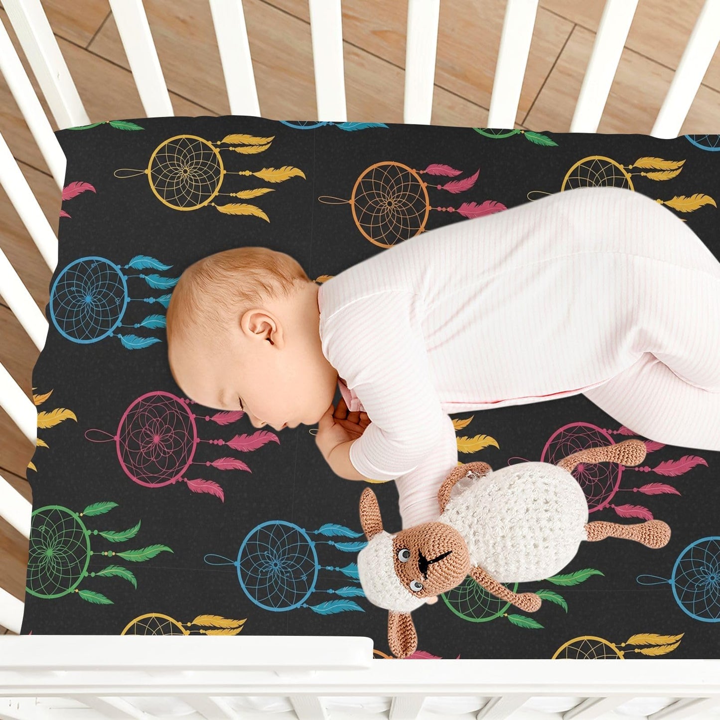VIGTRO Vintage Duck Hunter Baby Crib Sheets for Boys Girls, Breathable Soft Fitted Crib Playard Sheets Baby Mattress Sheet, M 52x28x9in BST220