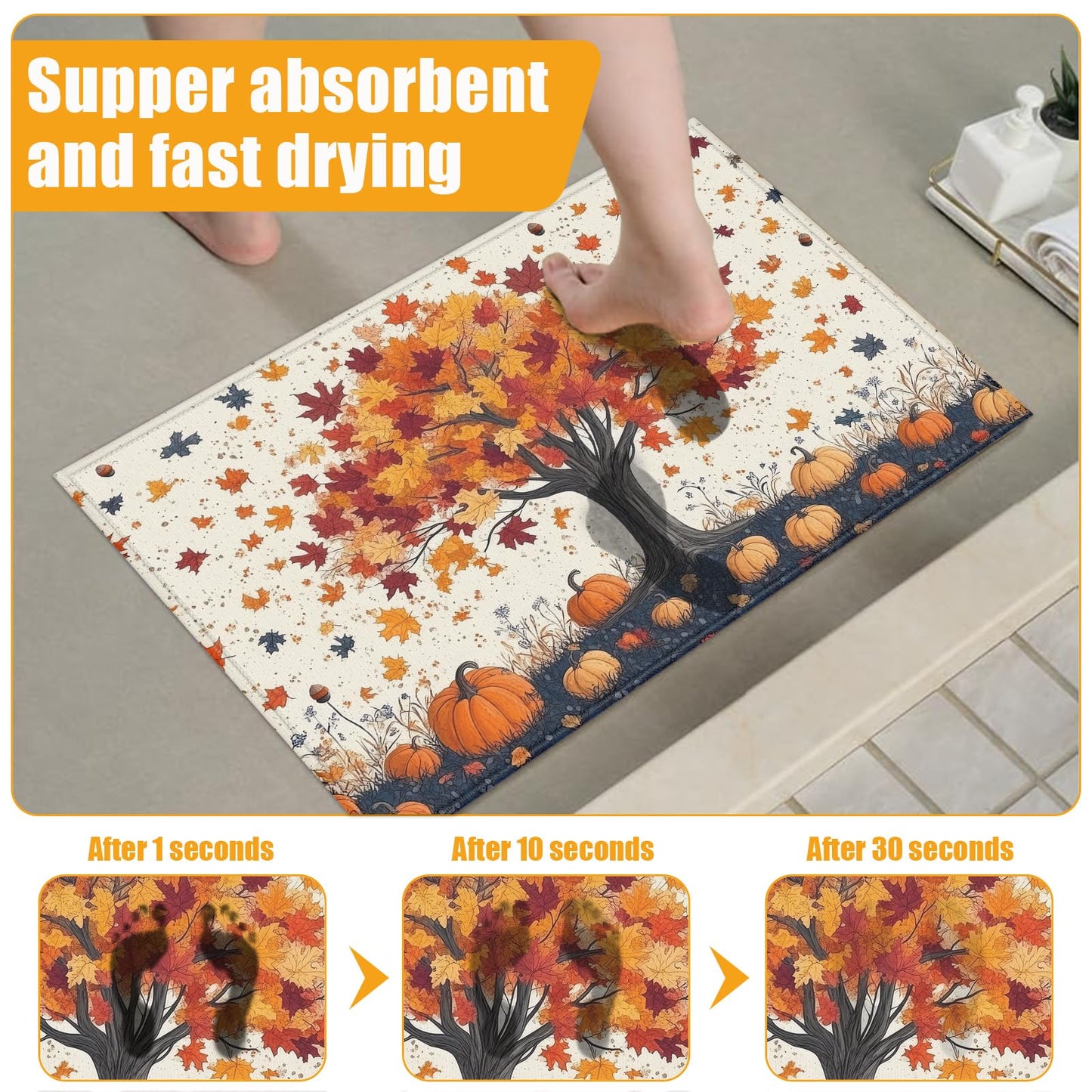 Red Spider Web Bath Mat for Bathroom,Washable Door Mat Absorbent Bath Rug Non-Slip Floor Rug Carpets,for Kitchen Bedroom Indoor BST220