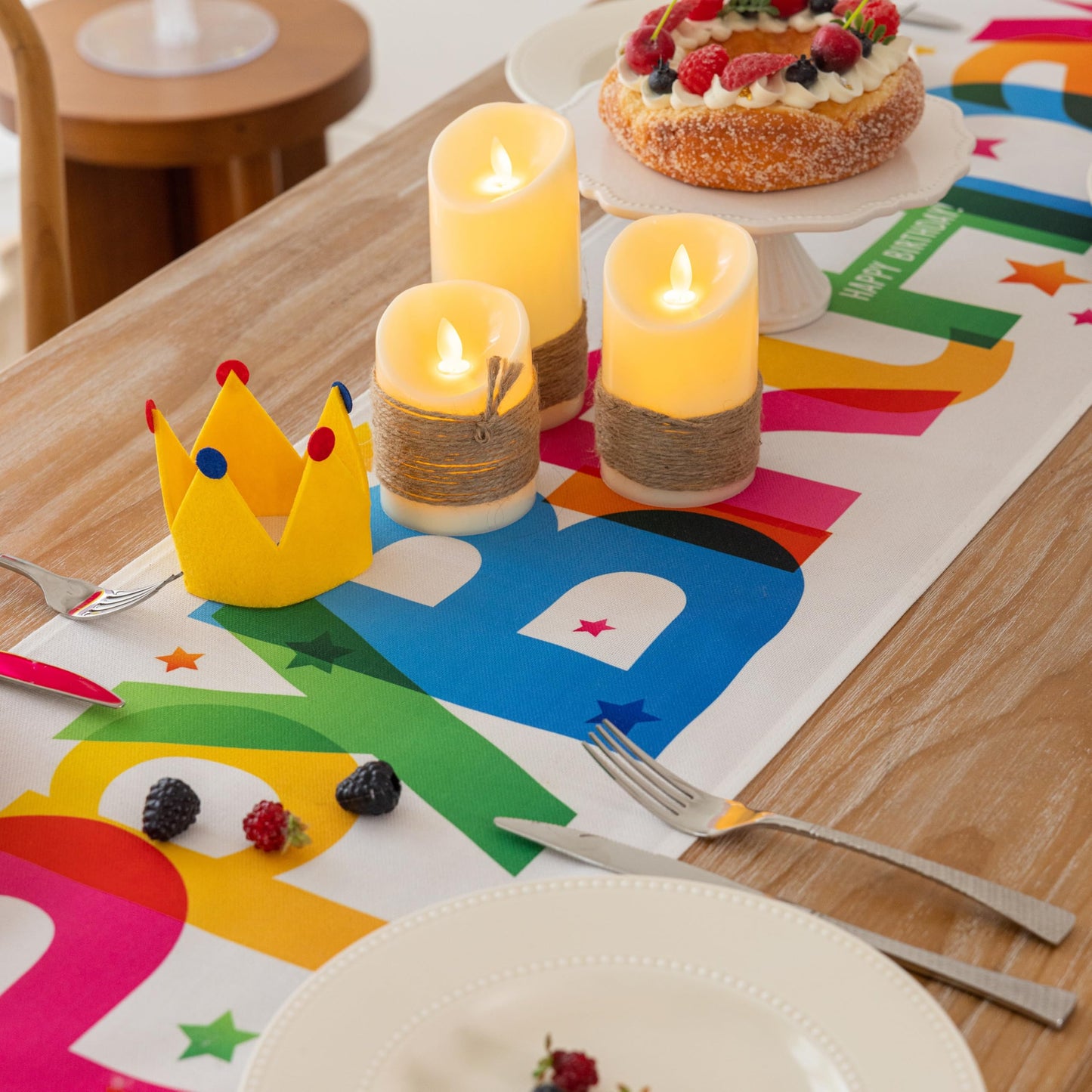 Keketoarrange Happy Birthday Table Runner Birthday Party Decorations Kitchen Dining Table Decoration for Home Party Décor Polka Dot Black 13 x 72 inch BST220