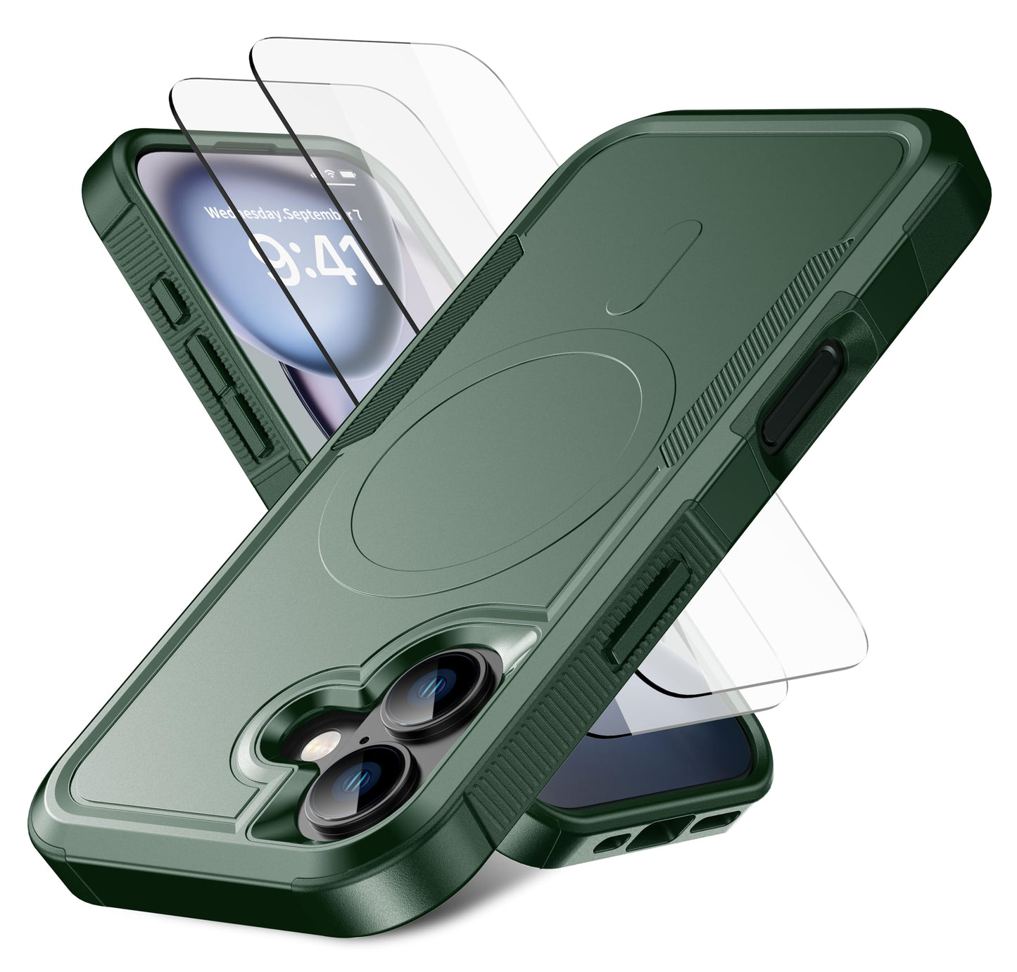 Magnetic for iPhone 17 Air Case [Compatible with MagSafe] [Shockproof] [Heavy Duty Protection] Pocket-Friendly & Tough Non-Slip Protective Phone Cover for iPhone 17Air 6.6", Black WN420