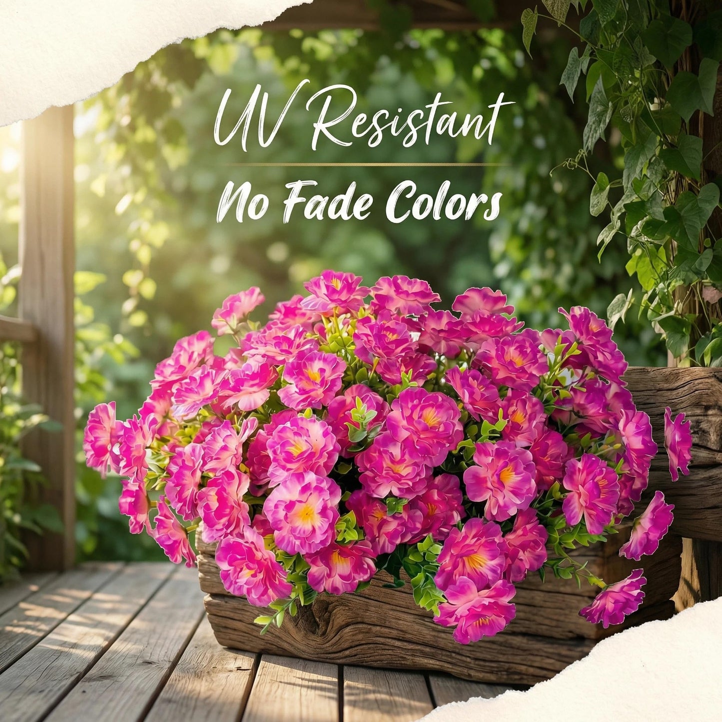 12 Pack Artificial Hibiscus Flowers UV Resistant Fake Silk Flowers for Outdoors Hanging Baskets Porch Patio Garden Decor Faux Tropical Plants BST202
