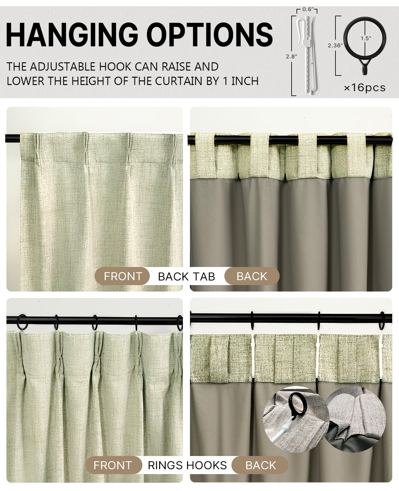 Gray Blackout Chenille Pinch Pleated Curtains 40x96in- Ultra Soft Wrinkle Resistant Thermal Insulated Room Darkening Drapes,Noise Reducing with Roman Clips,2 Panels Set for Bedroom/Living Room/Office BST202