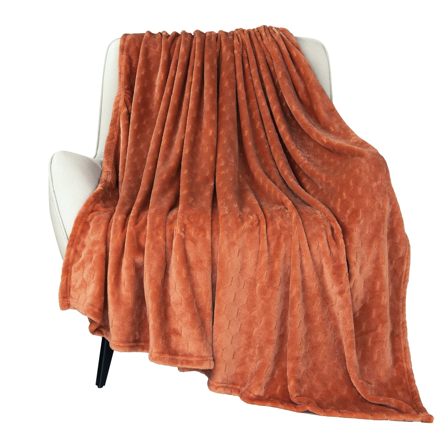 TOONOW Fleece Blanket Super Soft Cozy Throw Blanket 50" x 60", Lightweight Fuzzy Comfy Textured Flannel Blanket Warm Plush Throw Blankets for Couch, Sofa, Bed, Emerald WN420