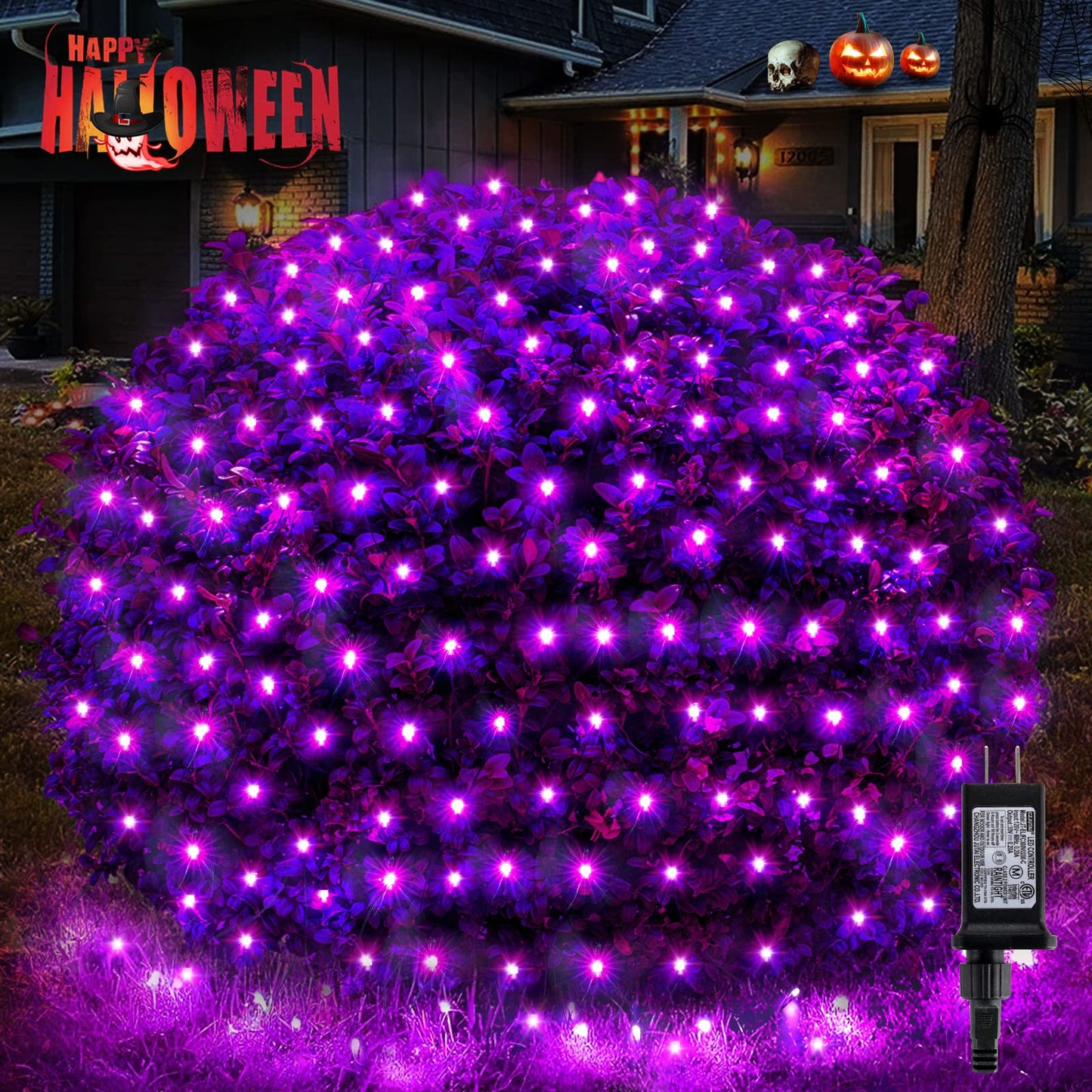 BlcTec Christmas Lights Outdoor 360 LED 9.8ft x 6.6ft Christmas Net Lights with 8 Modes RD12