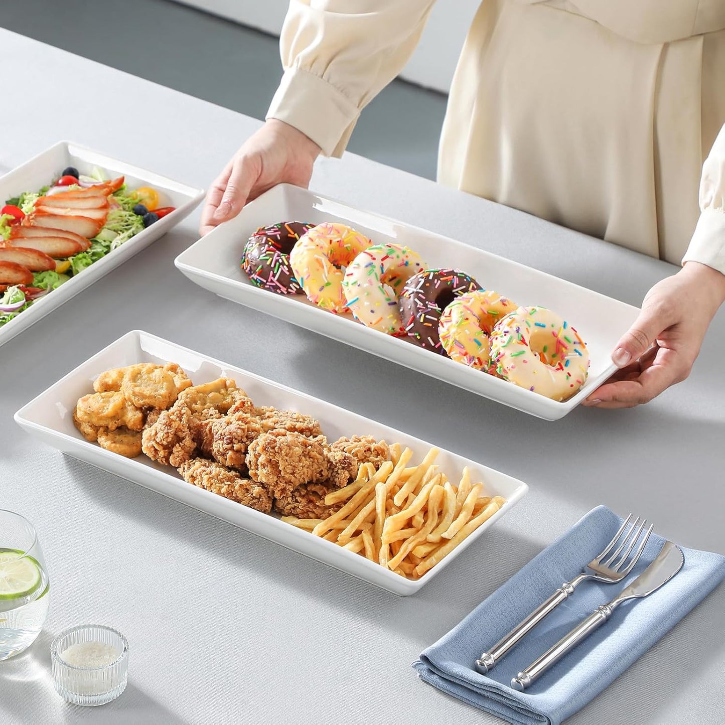 MALACASA 3 Tier Serving Tray 100