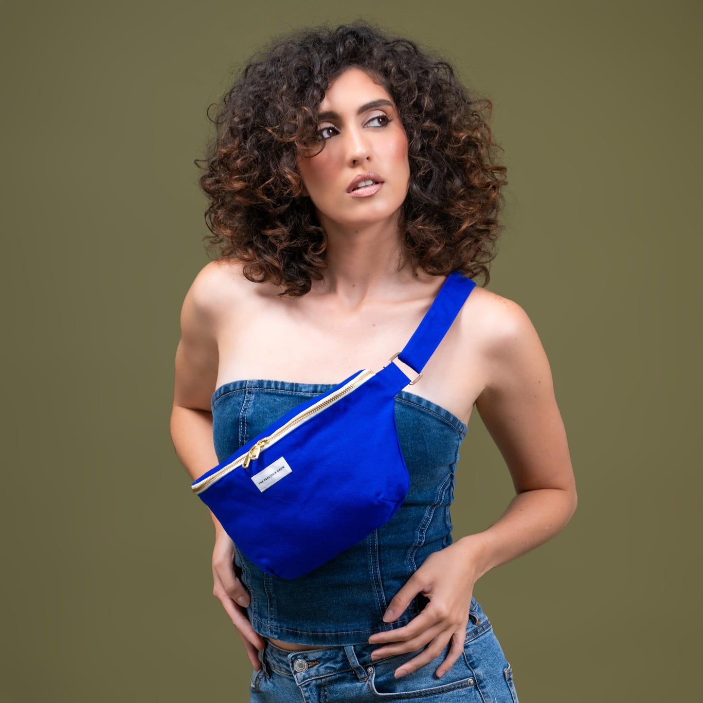 The Peacock Crew Spacious Leopard Print Crossbody Belt Bag in Cotton Canvas – Lightweight Comfortable & Elegant Sling Pouch Travel Safe Design & Daily Use – Dual Zippers Fanny Pack for Men & Women BST220