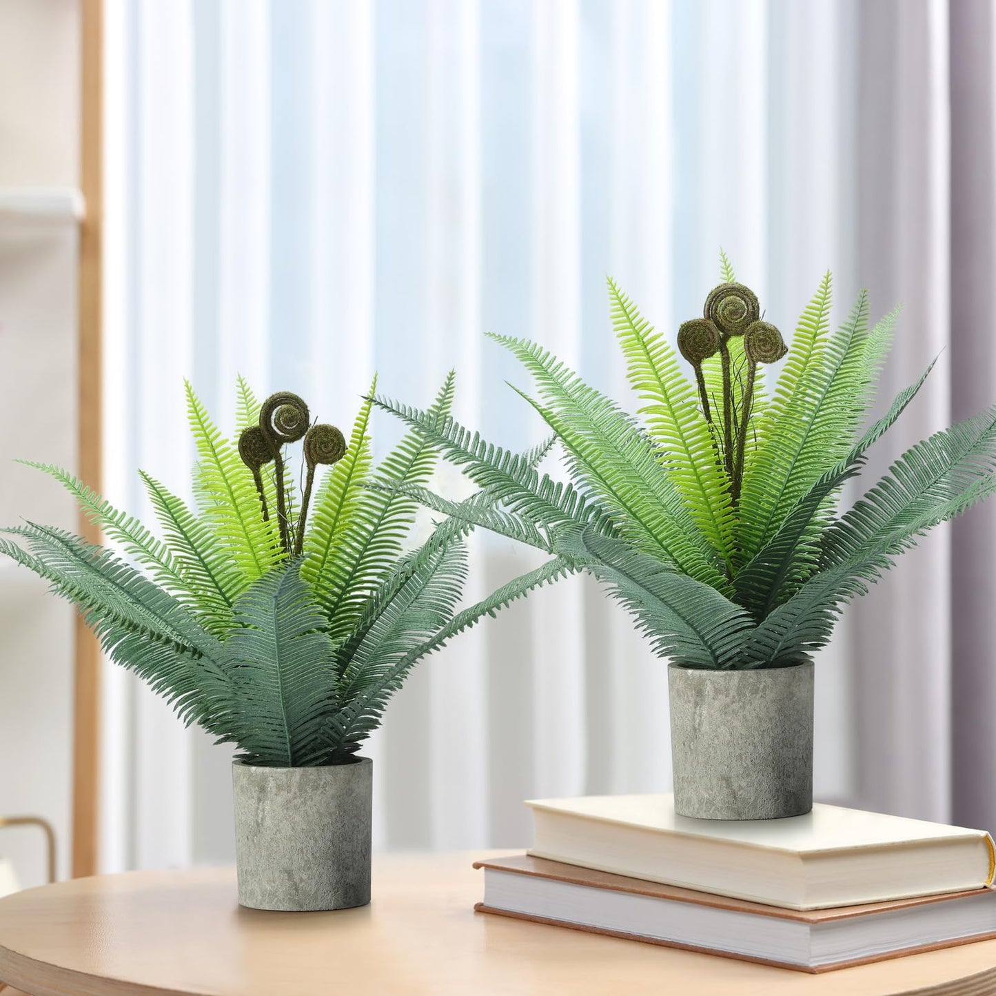 FAVOWREATH 2 Pack Small Fake Plants Potted Artificial Plants Indoor for Home Decor Office Room Farmhouse Indoor Table Bathroom Decor BST220
