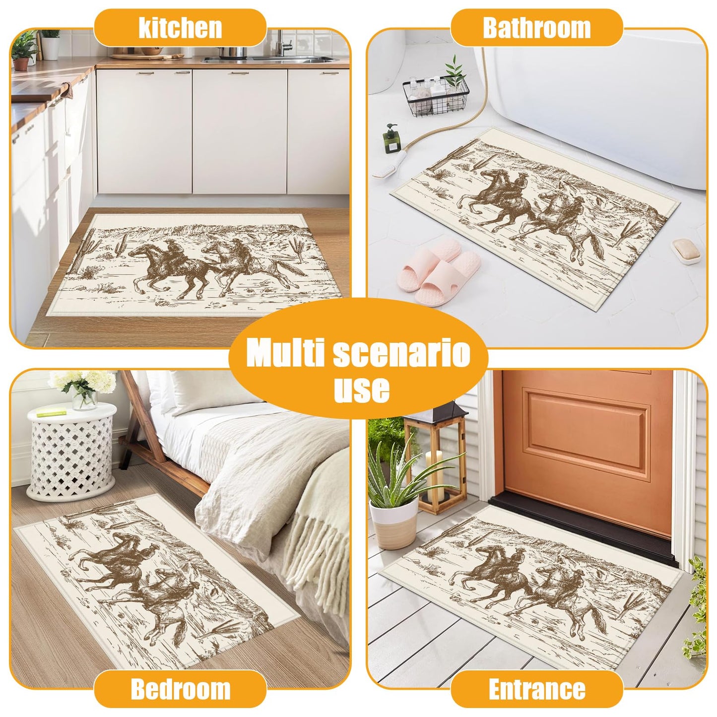 Red Spider Web Bath Mat for Bathroom,Washable Door Mat Absorbent Bath Rug Non-Slip Floor Rug Carpets,for Kitchen Bedroom Indoor BST220