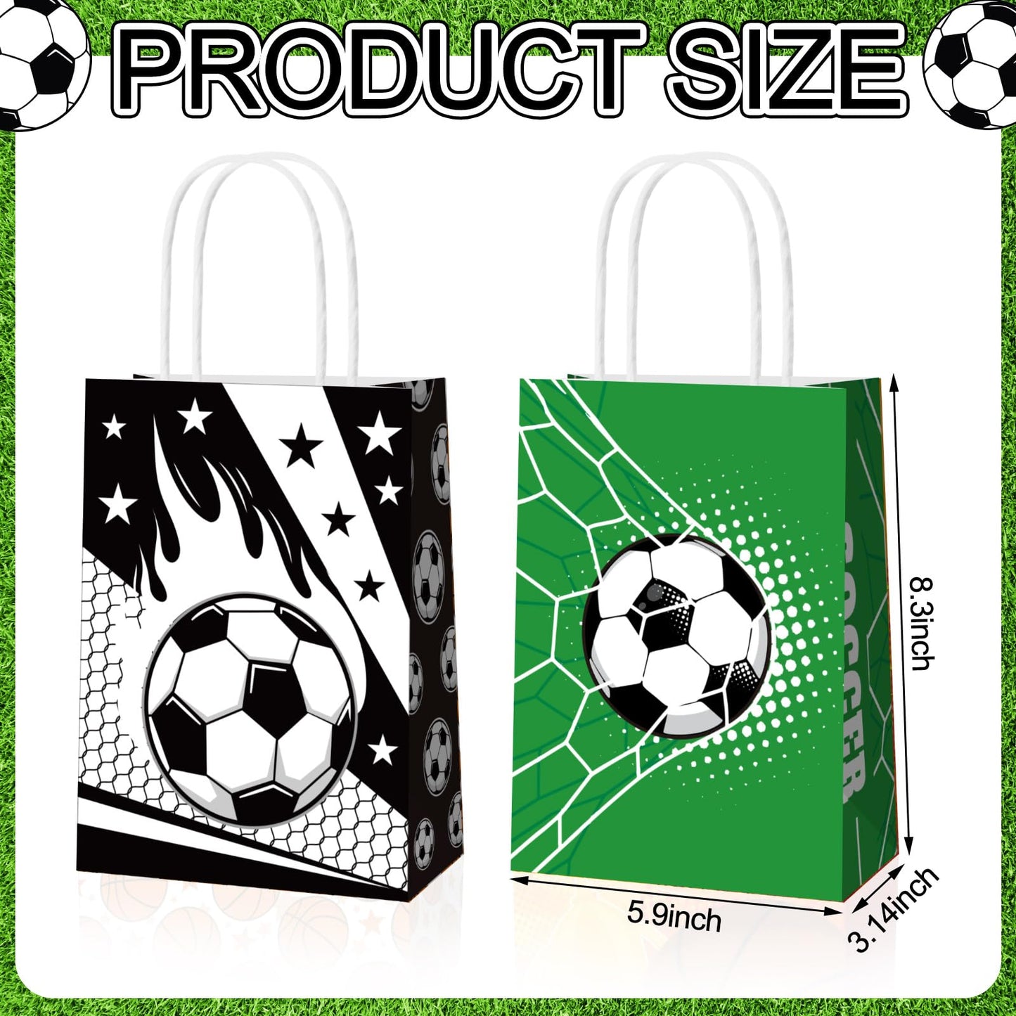 MotiMind 24 Pcs Softball Party Favor Bags Black Yellow Softball Themed Goodie Gift Wrapping Paper Bags with Handles Portable Sports Ball Candy Treat Pouch for Birthday Party Decorations Supplies BST326H