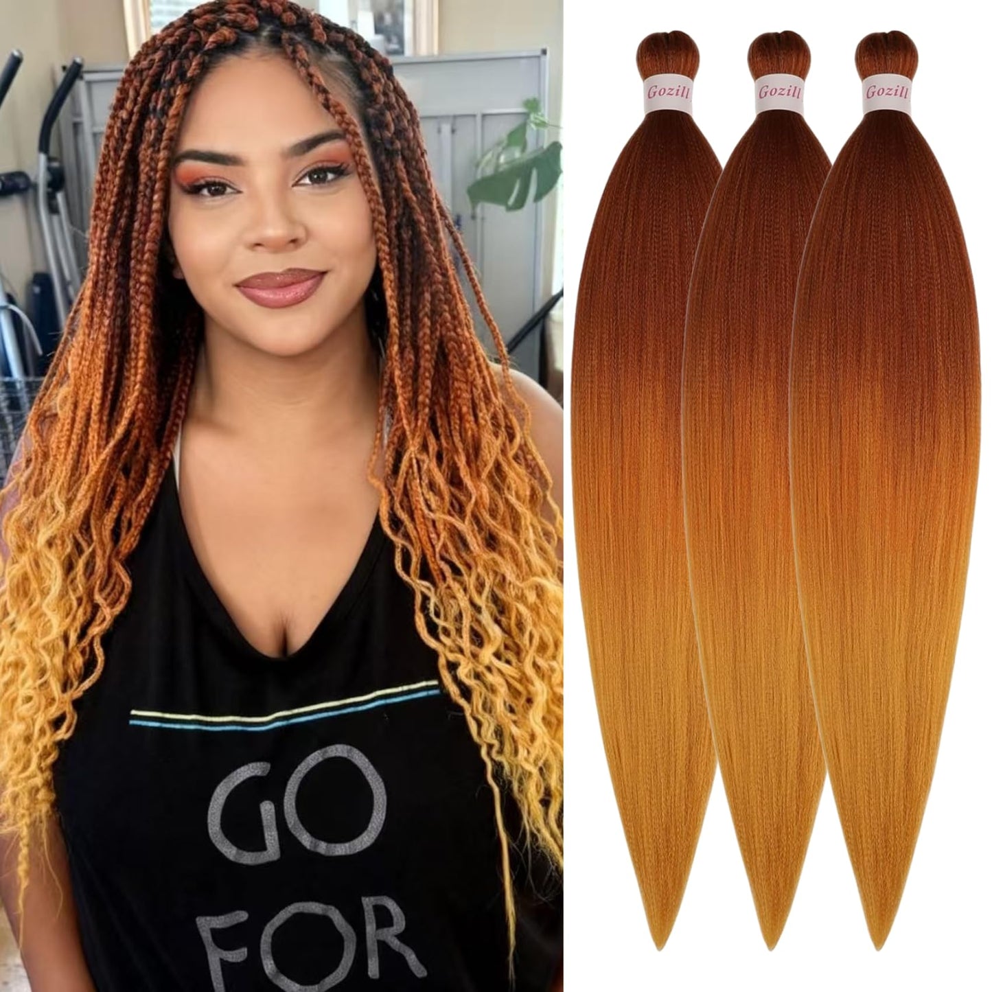 Purple Braiding Hair Pre stretched Knotless 26 inch | Hypoallergenic Synthetic Purple Prestretched Ez Braid Knotless Itch Free Soft Yaki Texture Hot Water Setting WN420
