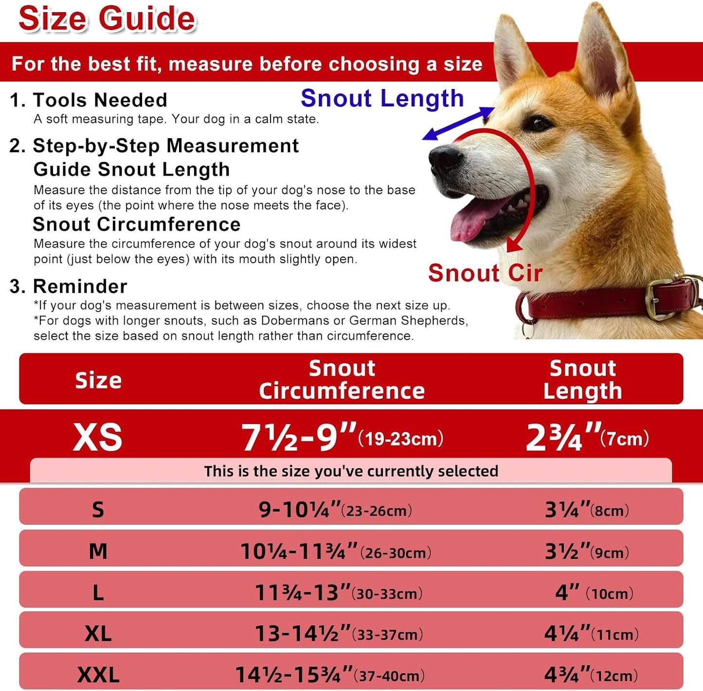 Dog Muzzle for Small Dogs, Bite Proof & Anti Licking - Soft TPR Safety Muzzle with Adjustable Hawk-Beak Design for Walking, Grooming, Vet Visits, Gentle and Breathable WN420