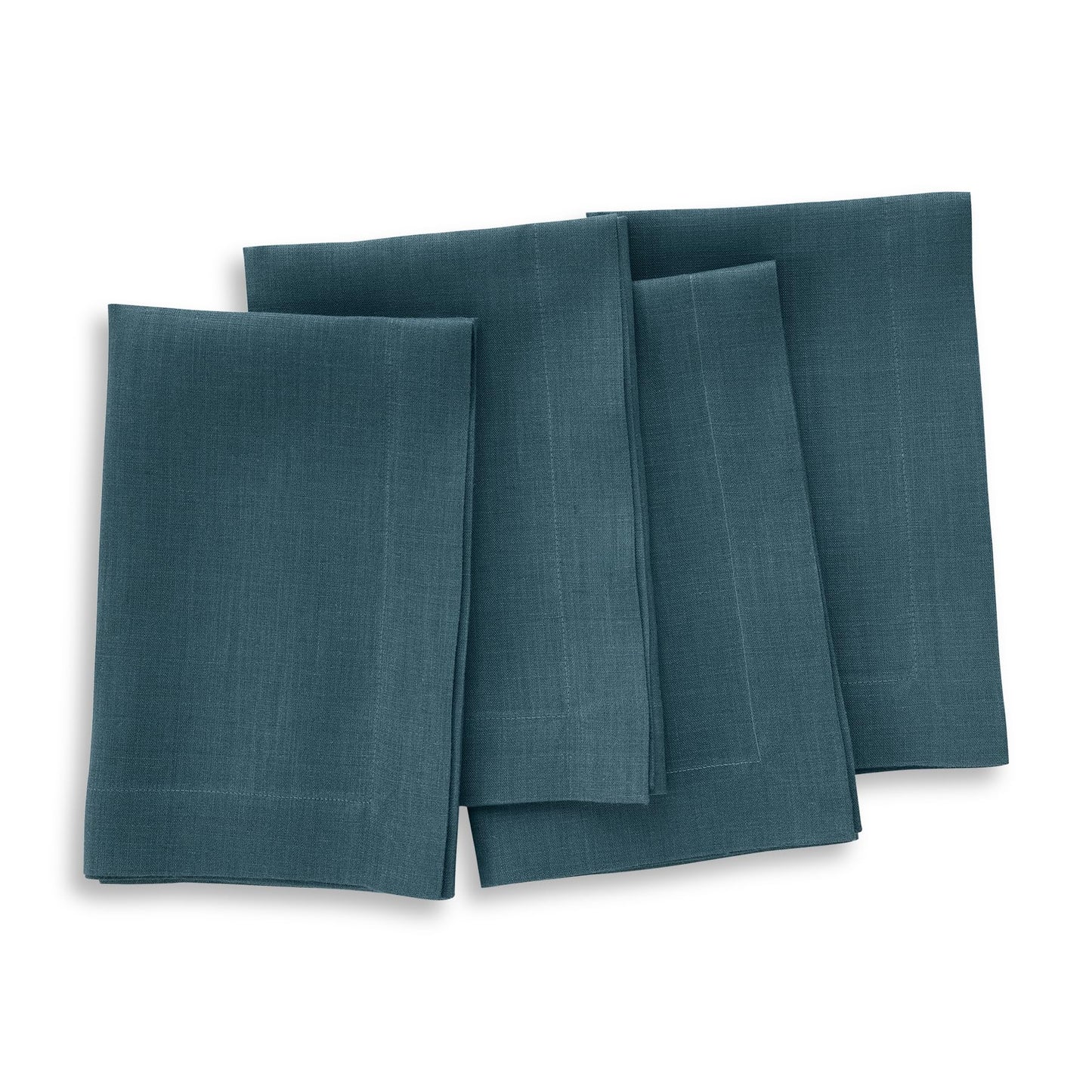 Solino Home 100% Linen Square Placemats White, Fete 14 x 14 in, Set of 4 | Square Table Mats square place settings for daily and festive dining; neatly mitered corners; Pure Linen; OEKO-TEX Certified BST326SOLH