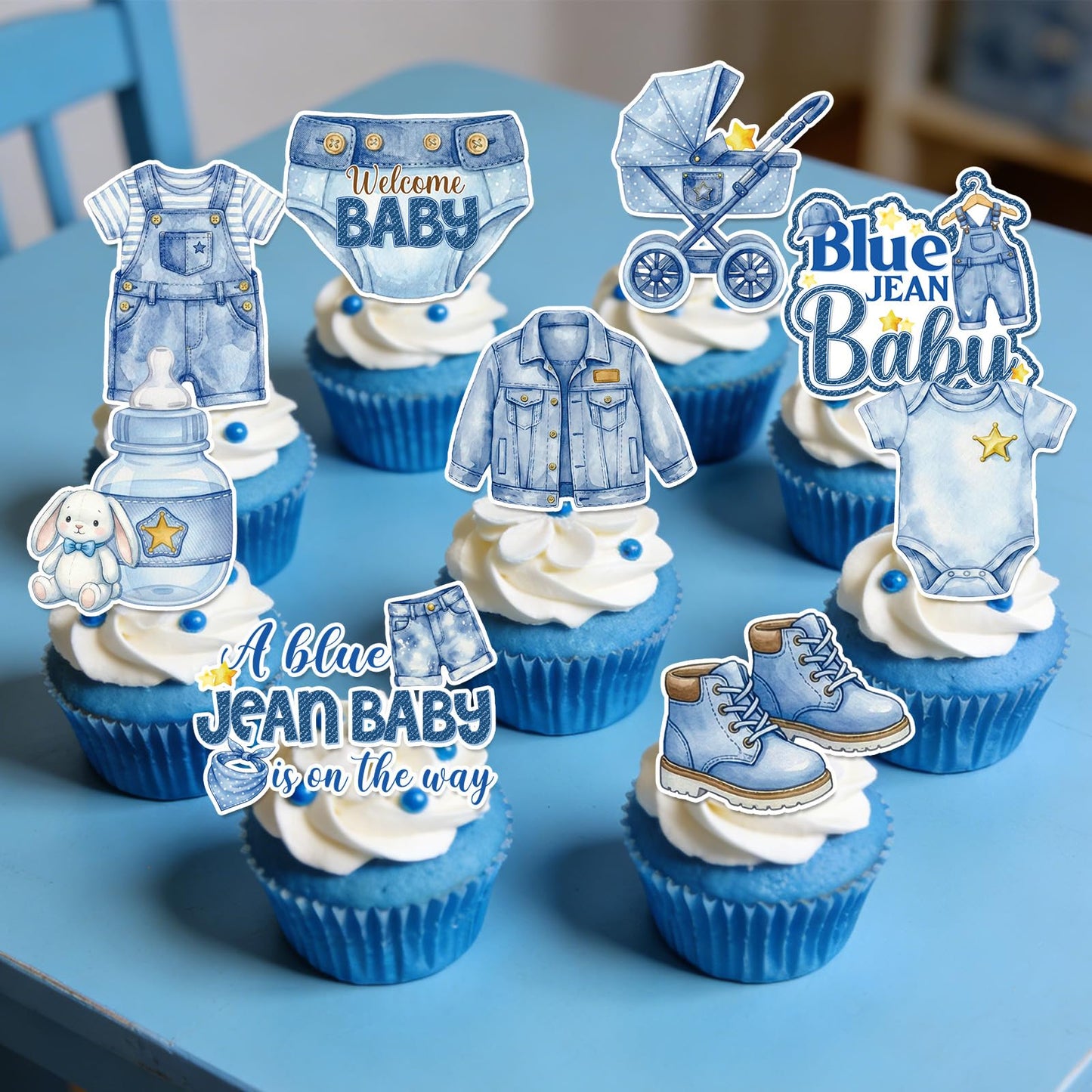 Baseball Birthday Party Decorotions - 24 PCS Ice Cream Drip Baseball Theme Cupcake Toppers, Boys Girls Sports Birthday Party Decorotions Supplies BST326L