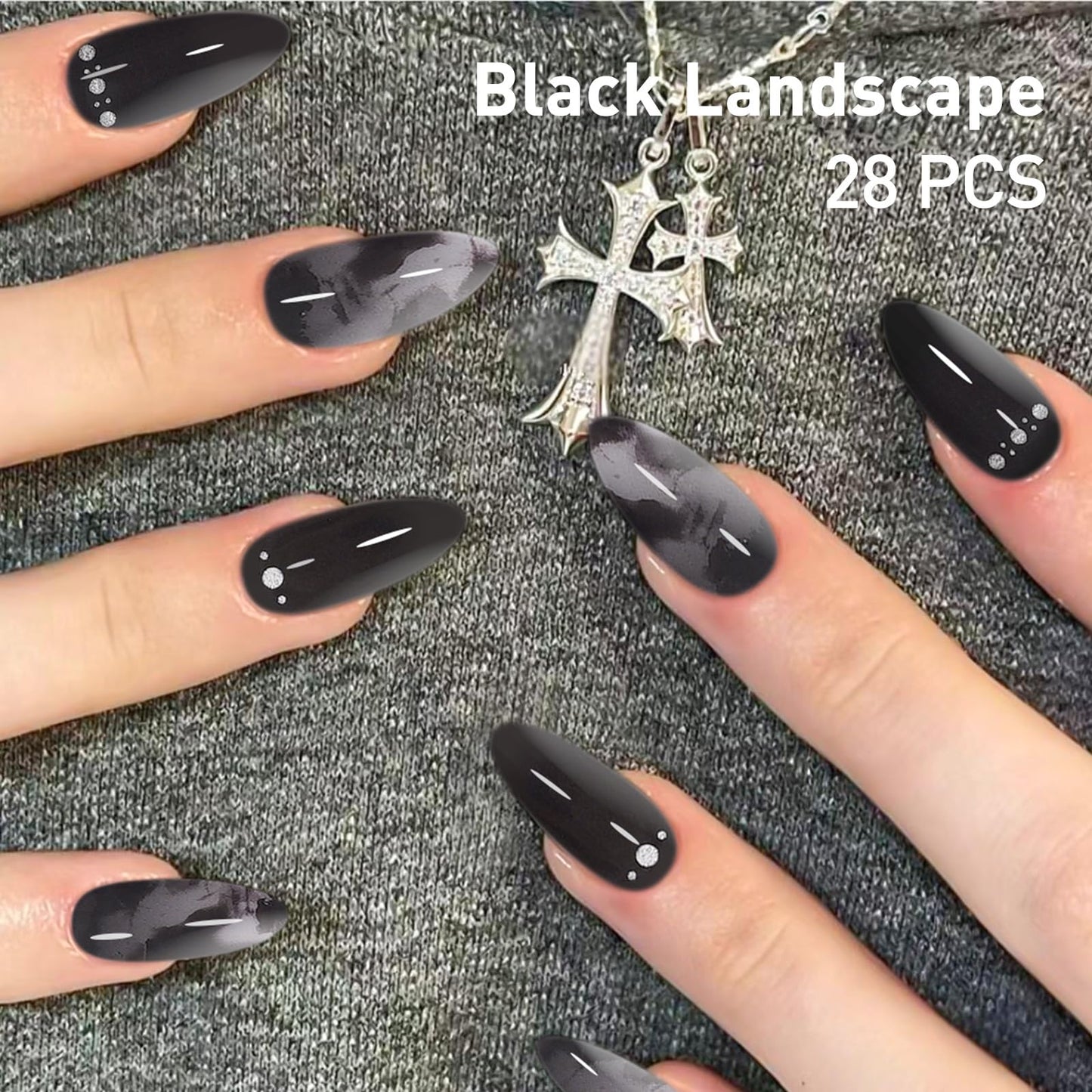 Semi Cured Gel Nail Strips, 56Pcs Nail Art Stickers/Wraps, Long Lasting UV Nail Polish Strips for Adults (Silver Rhinestones+French Tip Glitter) BST220