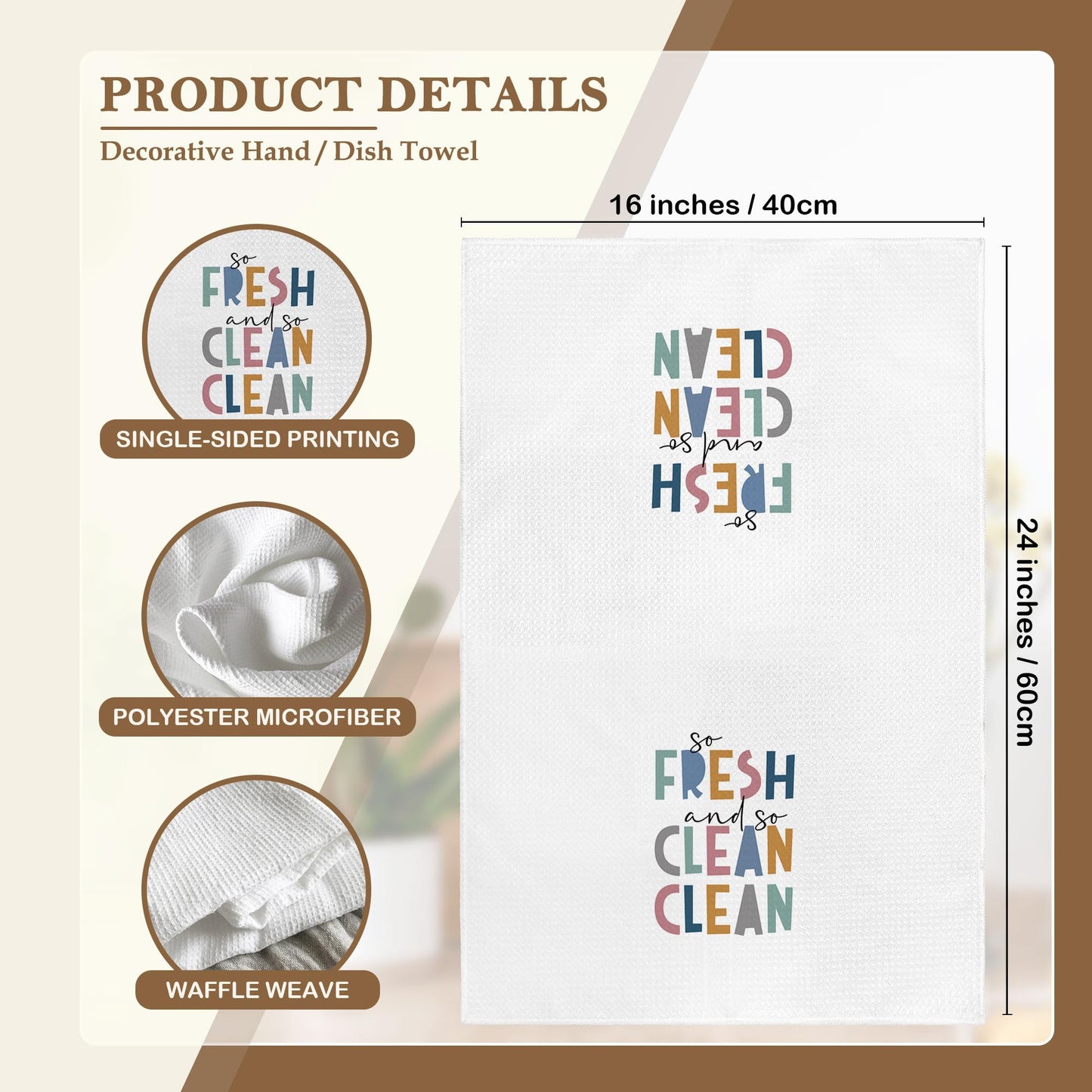 Kids Nursery Bathroom Decor Hand Towels 16x24 Set of 2, Wash Hands Brush Teeth Decorative Towels Gifts for Kids Baby Toddlers, Boho Flush Toilet Bathroom Kitchen Hand Towel Decor BST220