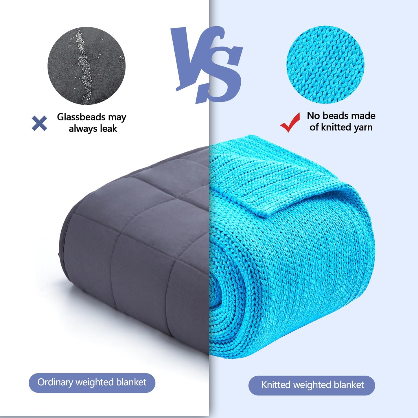 L'AGRATY Knitted Weighted Blanket - 48"x72" 12lbs Cooling Chunky Knit Heavy Blanket for Adults Braided Crochet Throw Thick Cable Yarn Knit Decorative No Beads Evenly Weighted Machine Washable | No Beads Evenly Weighted Machine Washable Chunky Braided Croc