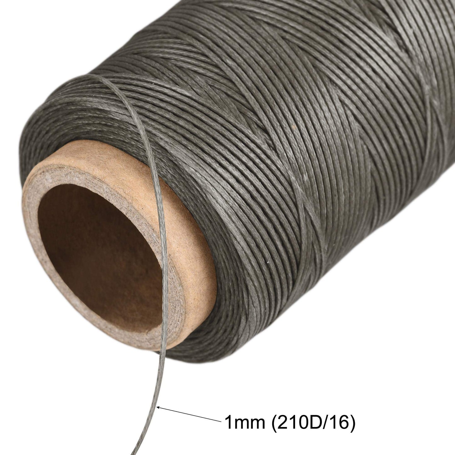 uxcell Leather Sewing Thread 186 Yards 210D/1mm Polyester Waxed Cord for Manual Sewing, Wheat BST326H