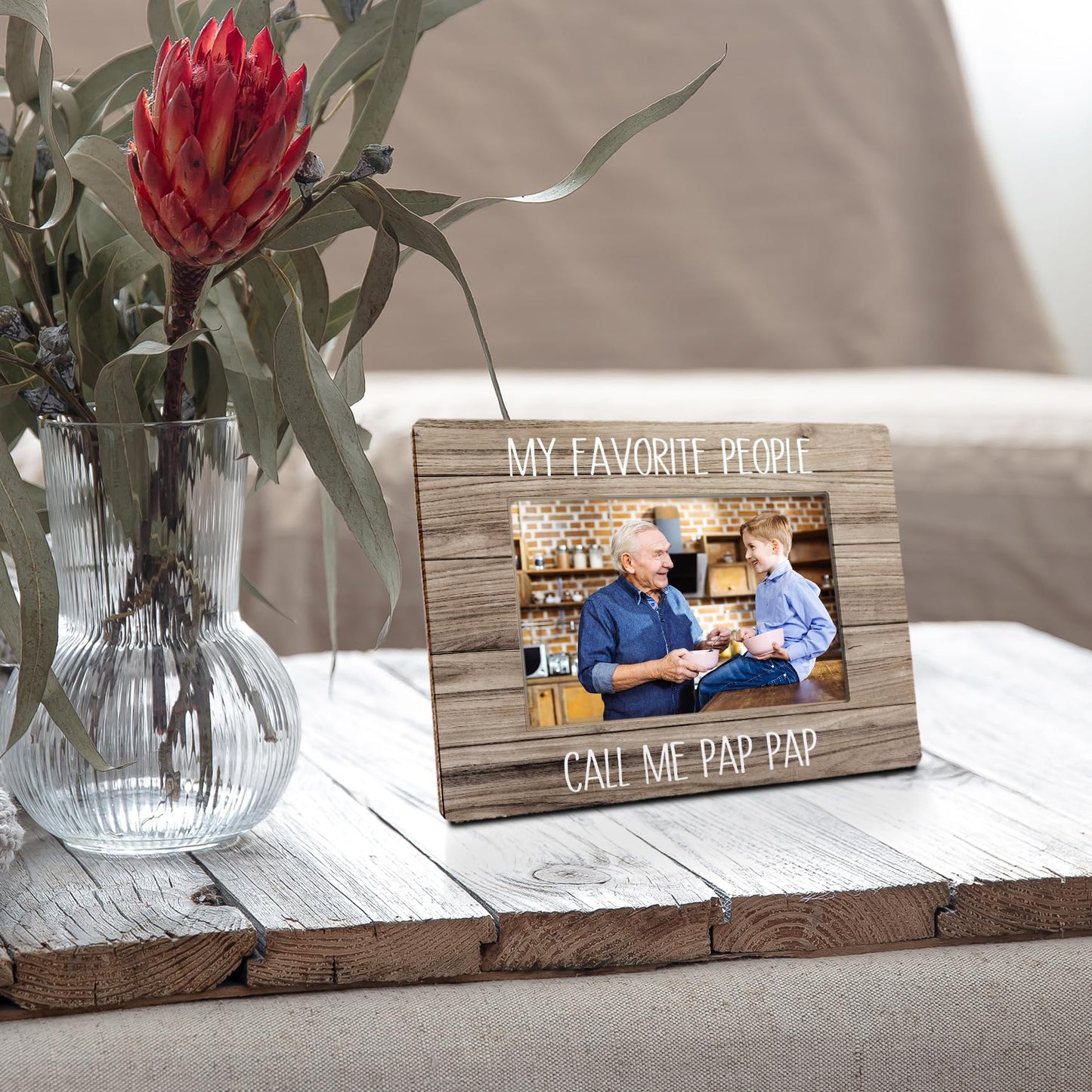 Poppy Picture Frame 8x10, Grandpa Picture Frames, Grandpa Gifts from Grandkids, Gifts for Poppy Fathers Day from Grandson Granddaughter, My Favorite People Call Me Poppy Photo Frame 5X7 BST326L