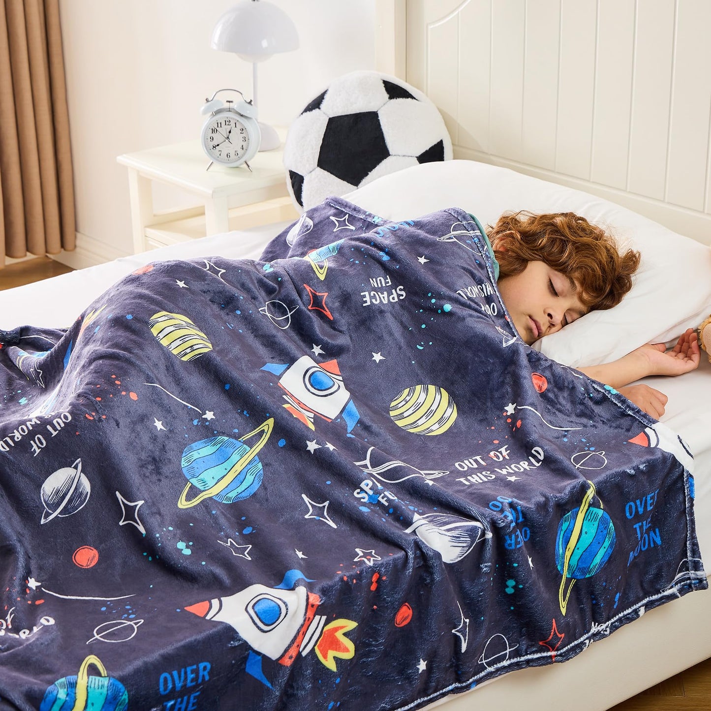 Wajade Unicorn Gifts for Girls - Glow in The Dark Unicorn Blanket Birthday Christmas Decor for Kids Age 3 4 5 6 7 8 9 10 11 12 Years Old Teens Child Toddler Throw Violet 60"x80" BST202