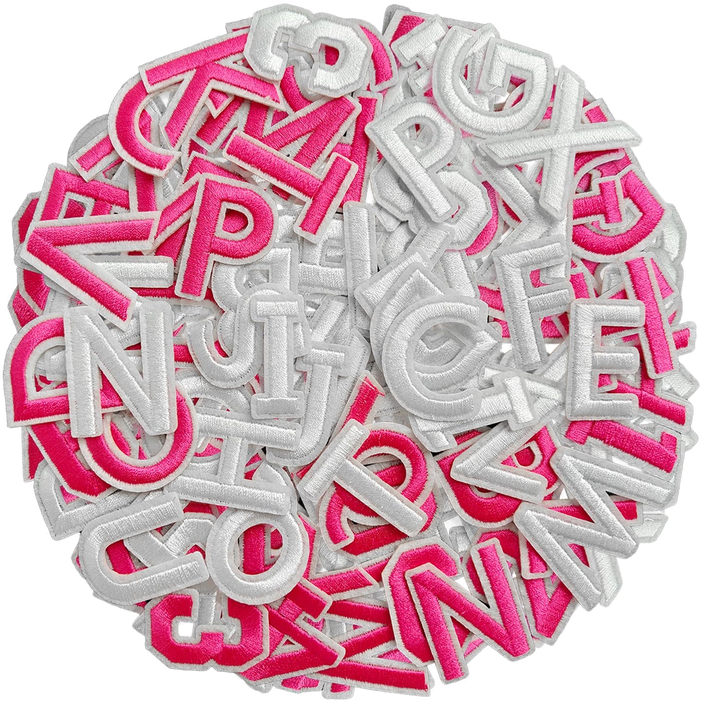 72Pcs Iron on Number and Letter Patches, Numbers 0-9, Letters A-Z Embroidered Applique Patches for Clothes, Skirts, Hats, Socks - Black BST220
