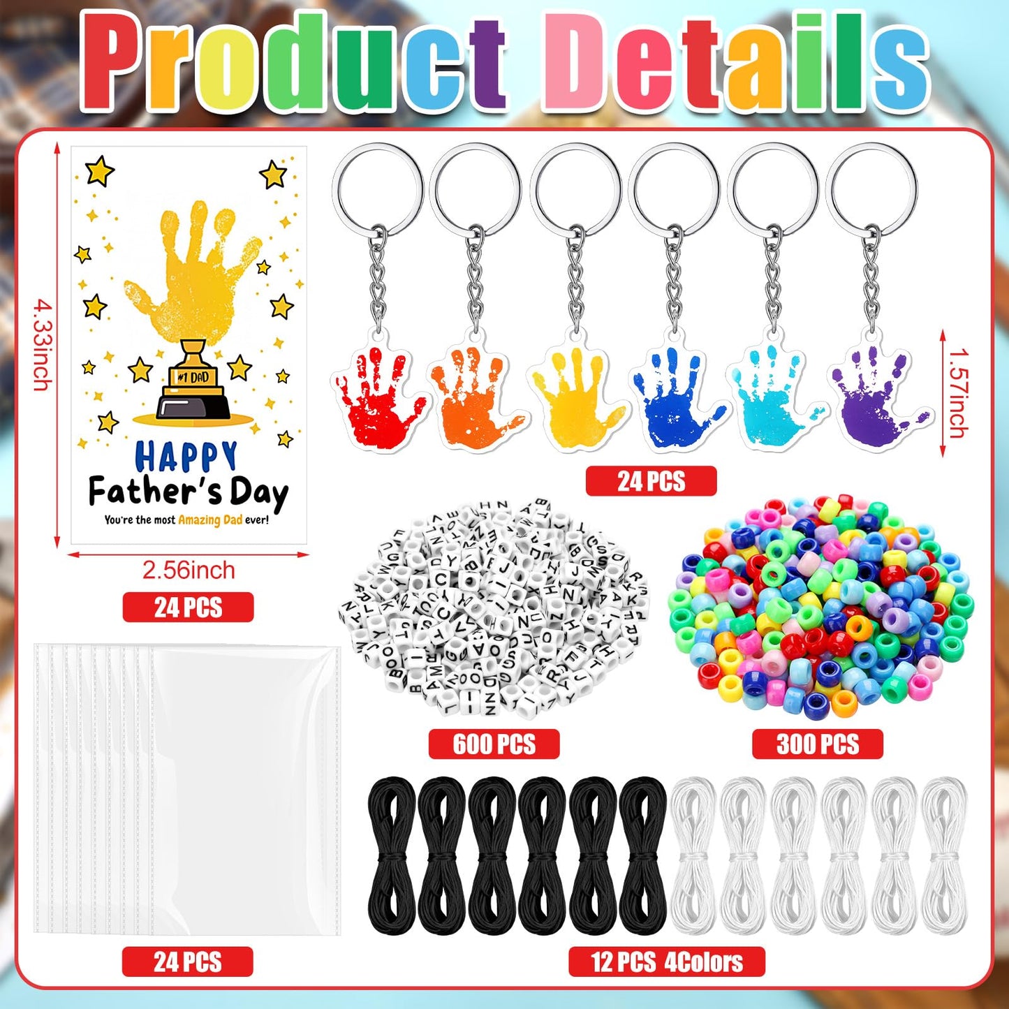 Suncalla 984 Pcs 24 Set Dinosaur Nugget Keychain Making Kit DIY Valentine's Key Chain Crafts Bead Adjustable Letter Beads Cards Strings Kit Gift Backpack Accessories Party Favors(Cute Color) WN420