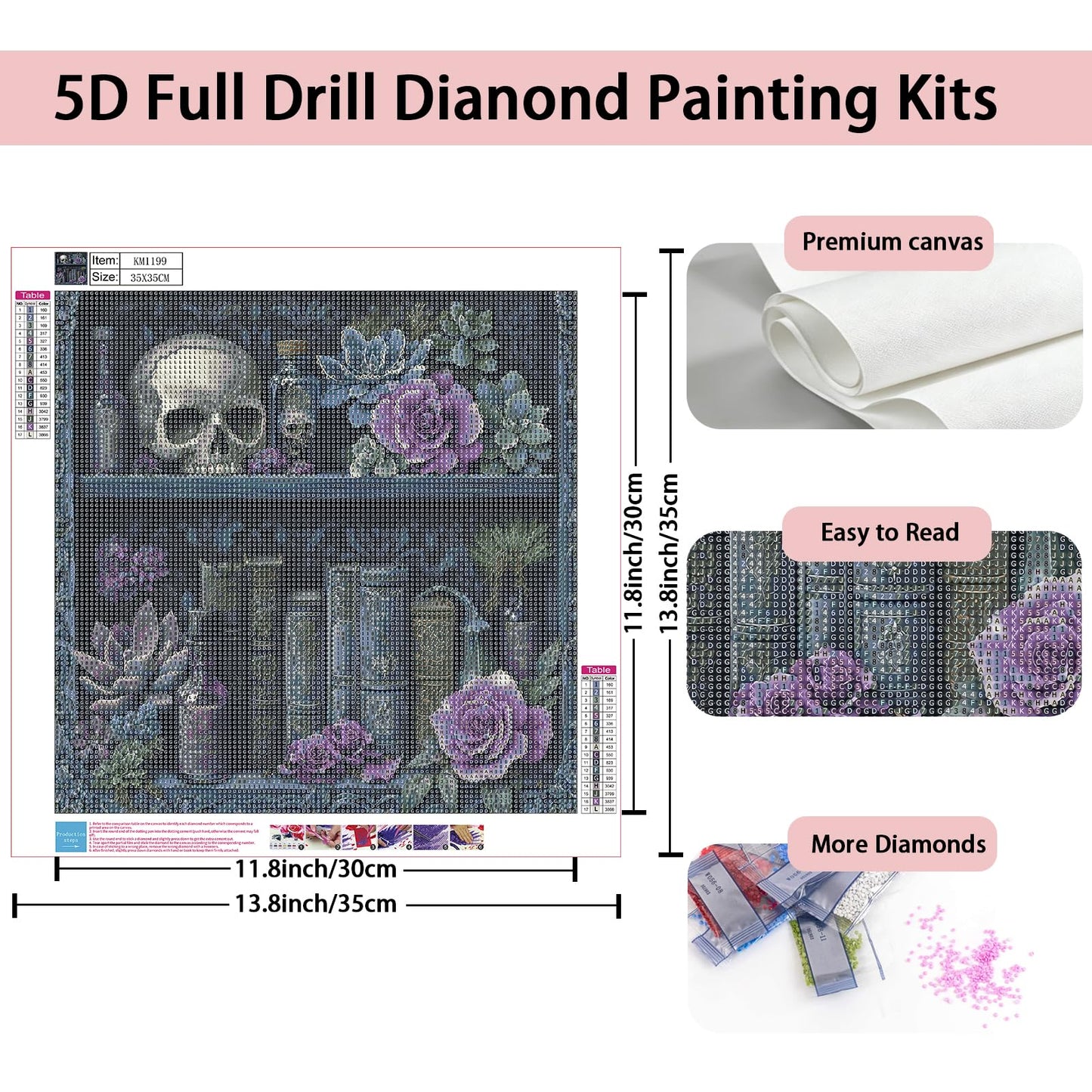 ArtIgle 5D Diamond Painting Kits for Adults, Ancient Sphinx Full Round Drills Gem Diamond Dots, Diamond Dot Art for Adults Beginners Clearance Home Wall Art Decor, 13.78 X 13.78 inch BST220