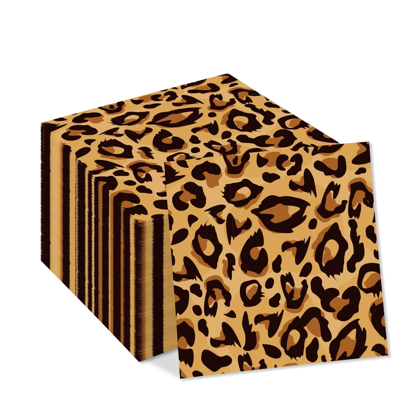 40pcs Animal Leopard Print Party Napkins Disposable Jungle Animal Print Tableware Dinner Napkin for Safari Leopard Themed Birthday Baby Shower Party Supplies BST220