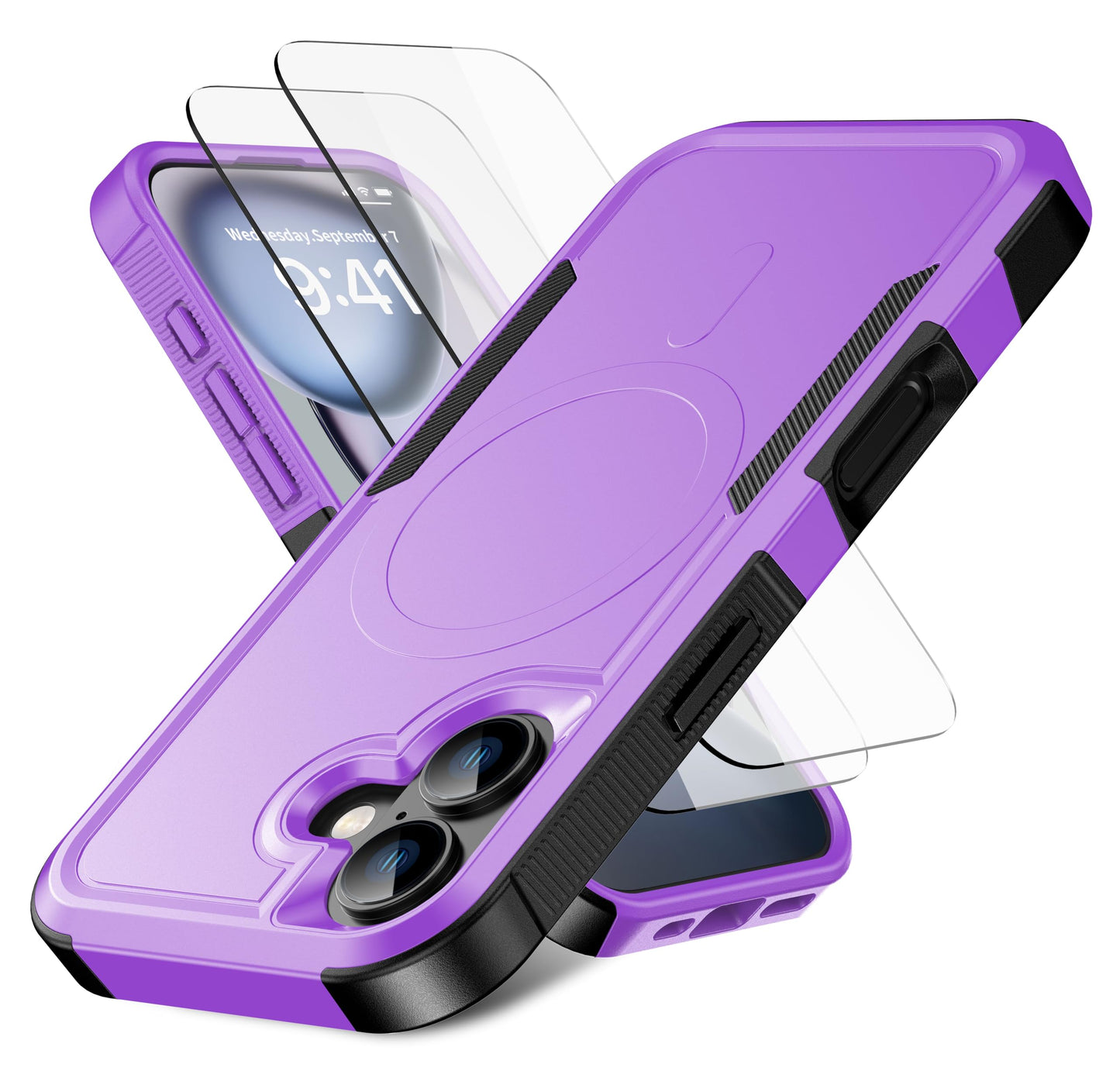 Magnetic for iPhone 17 Air Case [Compatible with MagSafe] [Shockproof] [Heavy Duty Protection] Pocket-Friendly & Tough Non-Slip Protective Phone Cover for iPhone 17Air 6.6", Black WN420