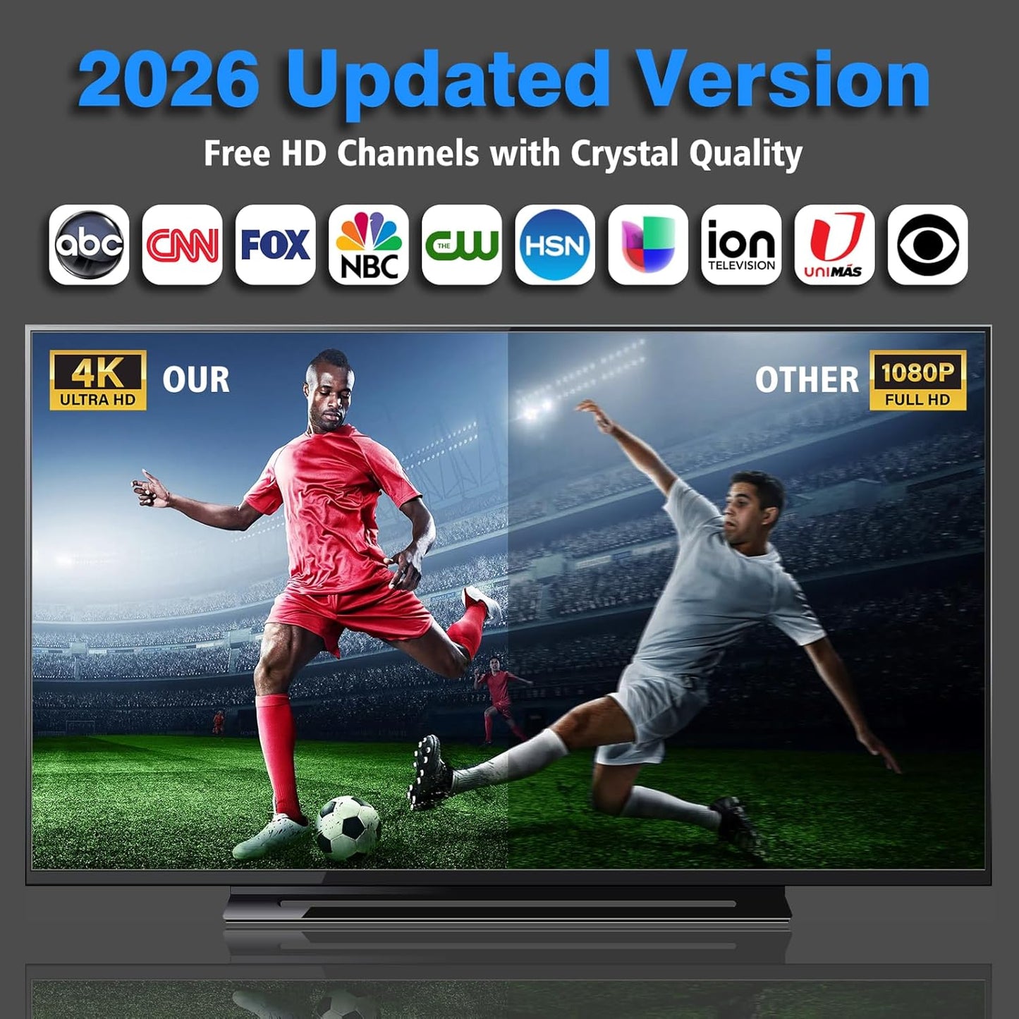 Digital TV Antenna High Gain Magnetic Base 80