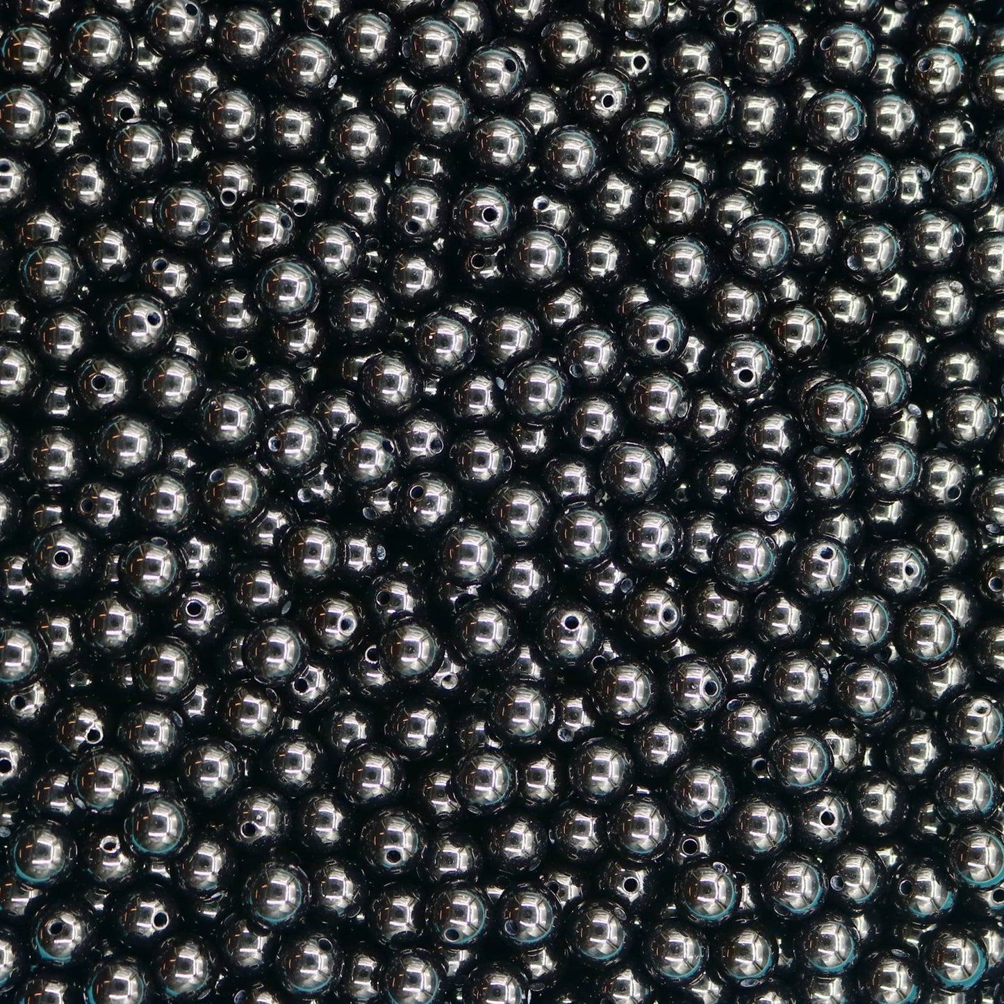 600 Pieces Black Beads for Jewelry Making, Bulk 6mm Colorful Acrylic Beads, Acrylic Round Loose Ball Beads with 1.5mm Hole for Bracelets Necklaces Earring Making Supplies BST220