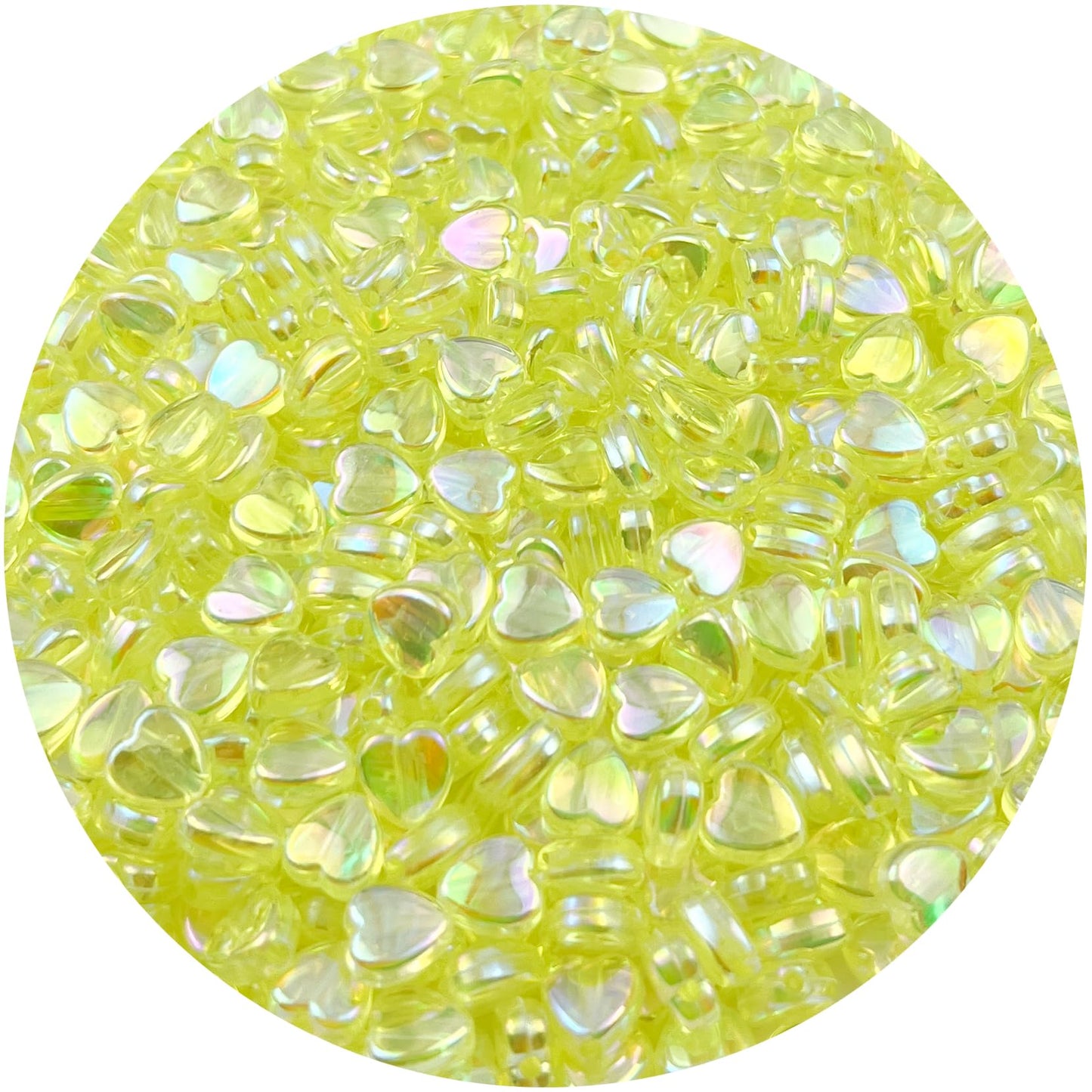 500Pcs Acrylic Heart Beads, AB Colors Heart Shape Beads Crystal Heart Beads for Jewelry Making DIY Bracelet Earring Necklace Key Chains(90-Light Lake Blue AB) BST220