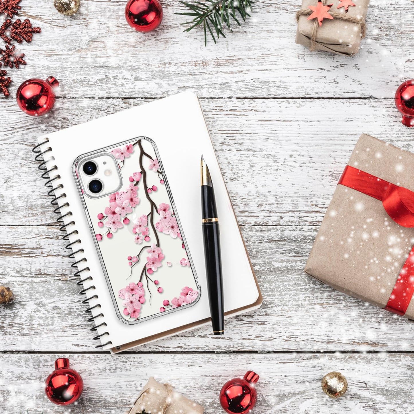 bicol for iPhone 12 Pro Max Case with Screen Protector and Camera Lens Protector - Fashionable Flower Floral Designs for Women Girls - Shockproof Acrylic Clear Phone Cover 6.7" - Blooming Flowers WN420