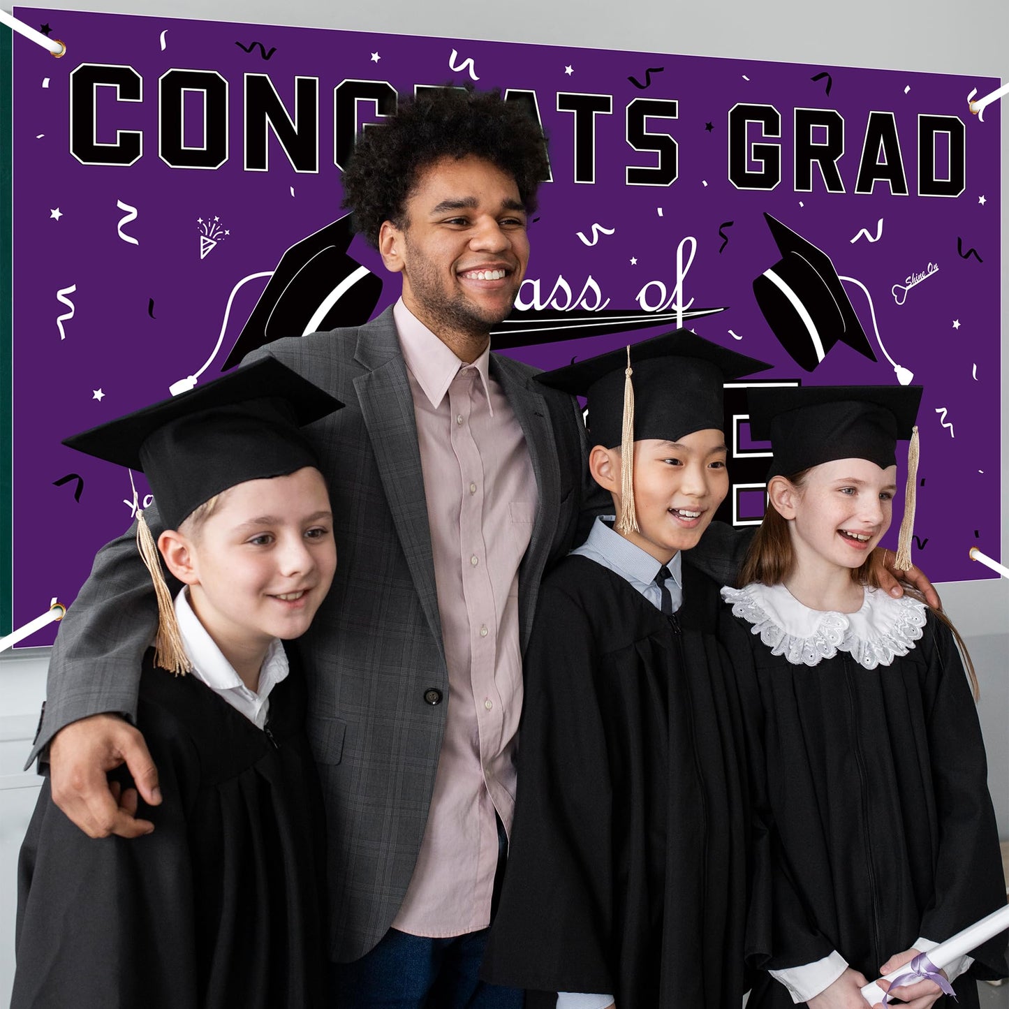 Graduation Decorations 2026 2027 - Red Polyester Graduation Backdrop - Graduation Party Decorations - Congrats Grad Banner - Graduation Decorations Class of 2026,Graduation Party Favors Supplies Yard Sign WN420