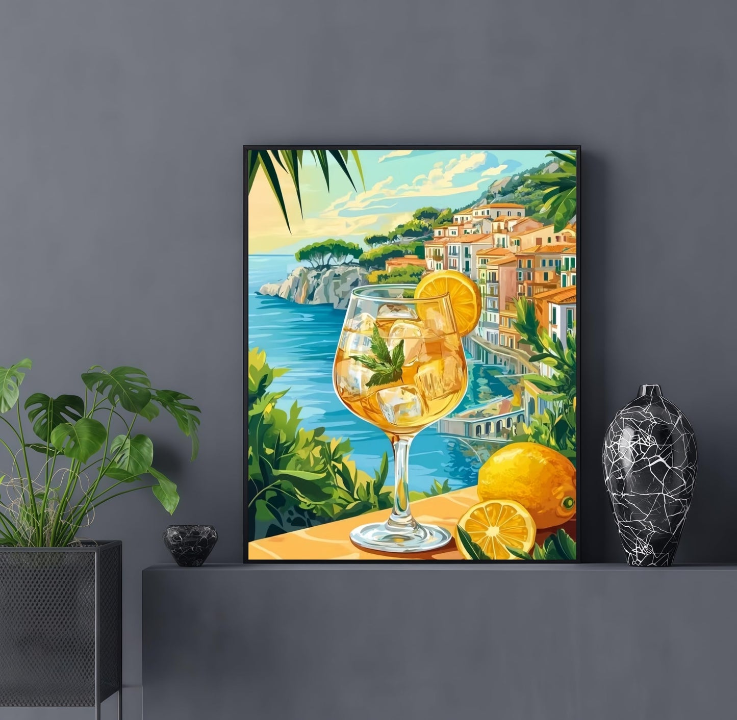5DDIYART Paint by Numbers for Adults Beginner,Citrus Lemon Fruit Paint by Number Kits on Canvas Without Framed,Paint by Easy Acrylic Painting Home Wall Decor 16x20inch BST220