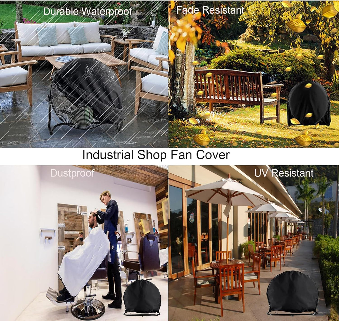 Industrial Floor Fan Cover, Waterproof & Dustproof Fan Cover Fit For Most 18" 20" High Velocity Electric Industrial Shop and Home Floor Fan BST326H
