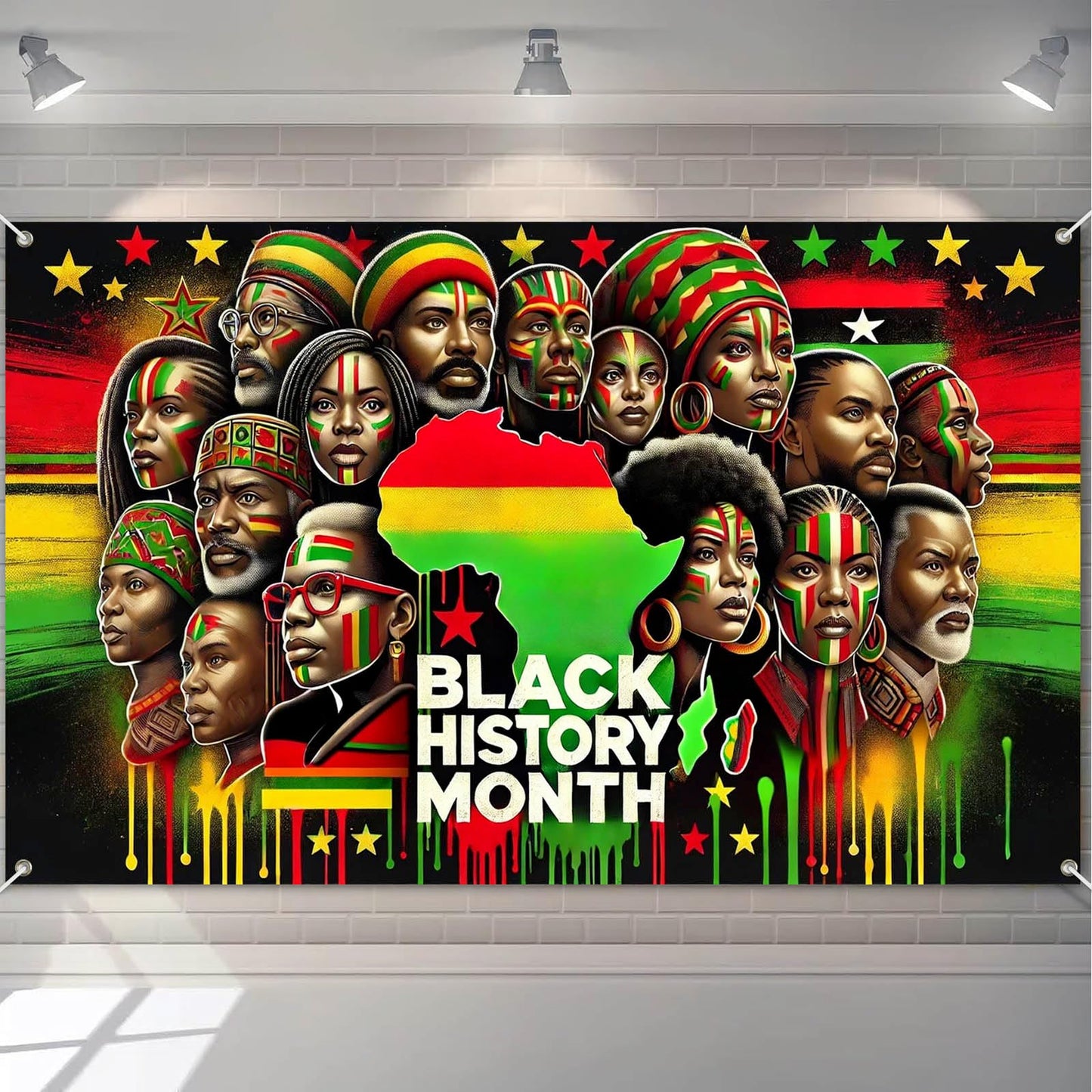 HOMETITUTE Black History Banner African Culture Power Decorations 71 x 43 Inch BST326H