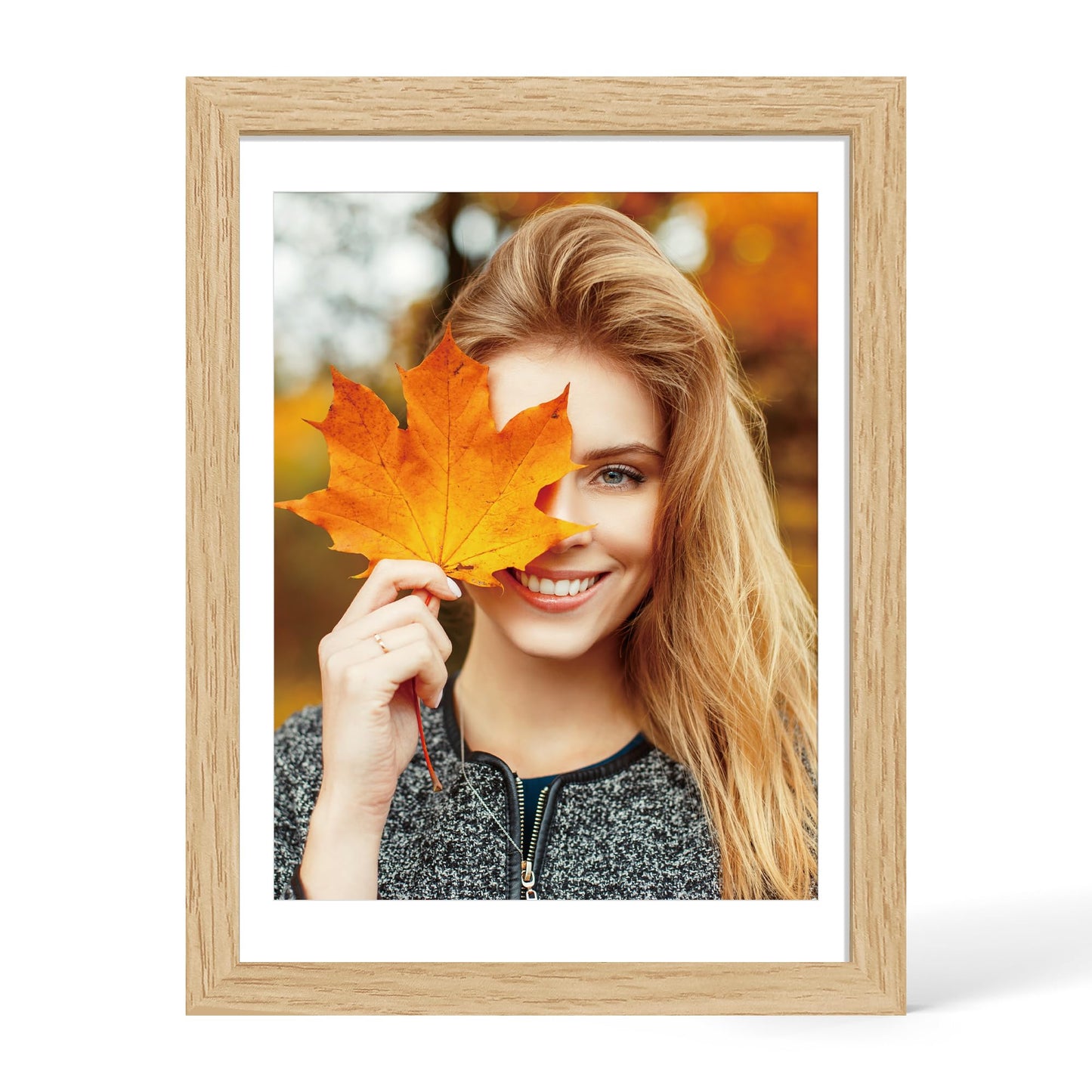 YESKAY 12x16 Picture Frame - 12 x 16 Photo Frame Made of Solid Oak Wood and Real Glass,Display Picture 4 Opening 5x7 with Mat or 12x16 Without Mat for Wall Mounting(Color Walnut) BST326H