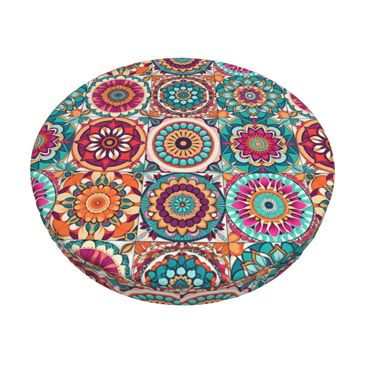 Heart Round Bar Stool Cover - Pink Red Love Heart Chair Seat Cushion Slipcover 12 Inch for Restaurant Cafe Hotel Bar BST202