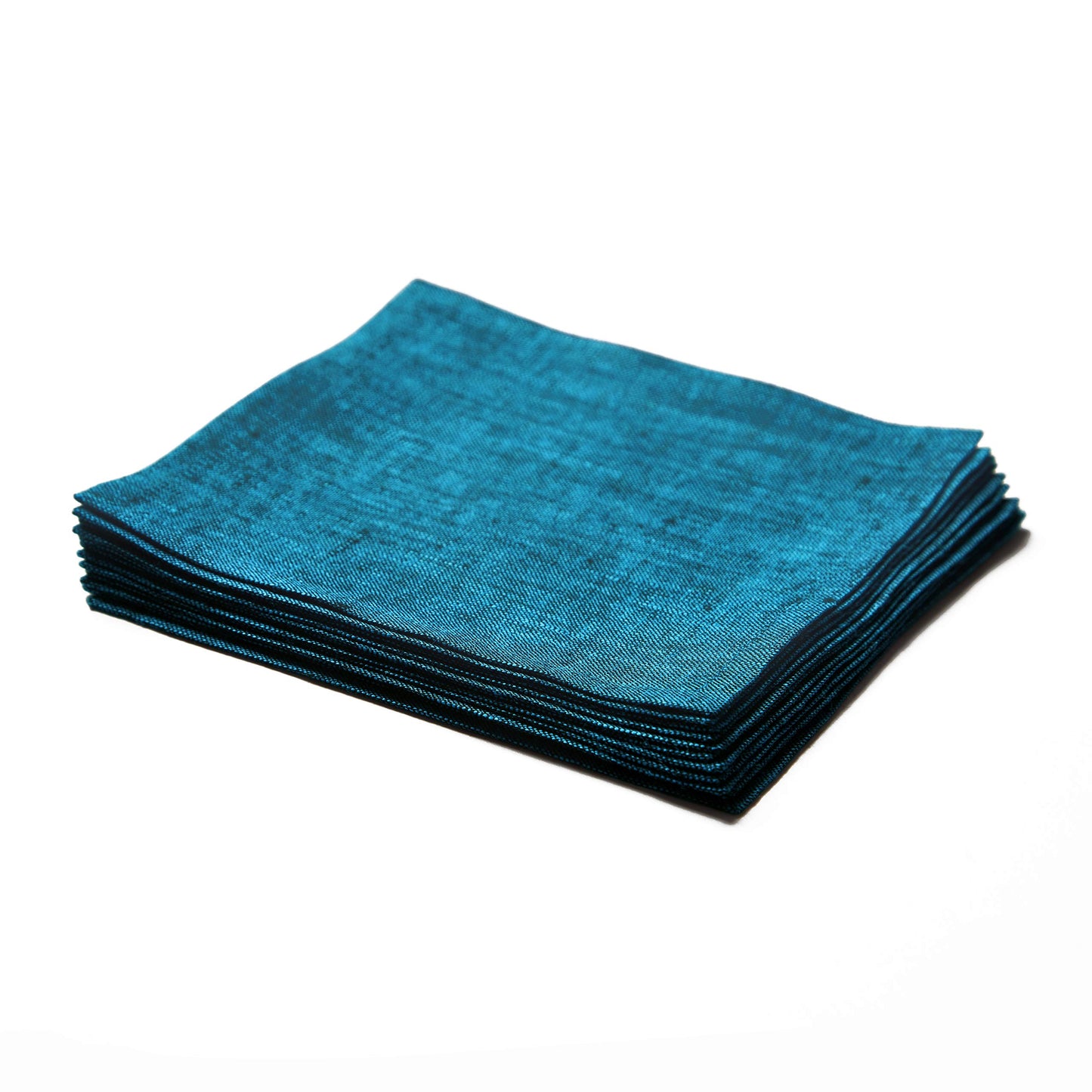 Solino Home 100% Linen Cocktail Napkins Black, Athena 6 x 6 in, Set of 12 | Small Cloth Napkins for cocktails, beverages, coasters and appetizer serving, Chambray Black, Pure Linen, OEKO-TEX Certified BST326SOLH